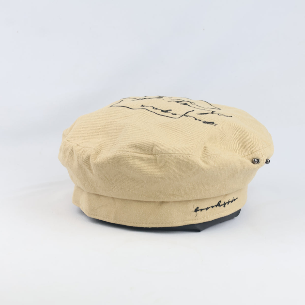 thrifted Retro Beige Adjustable Newsboy Beret Cap (58-60 cm) | 10331