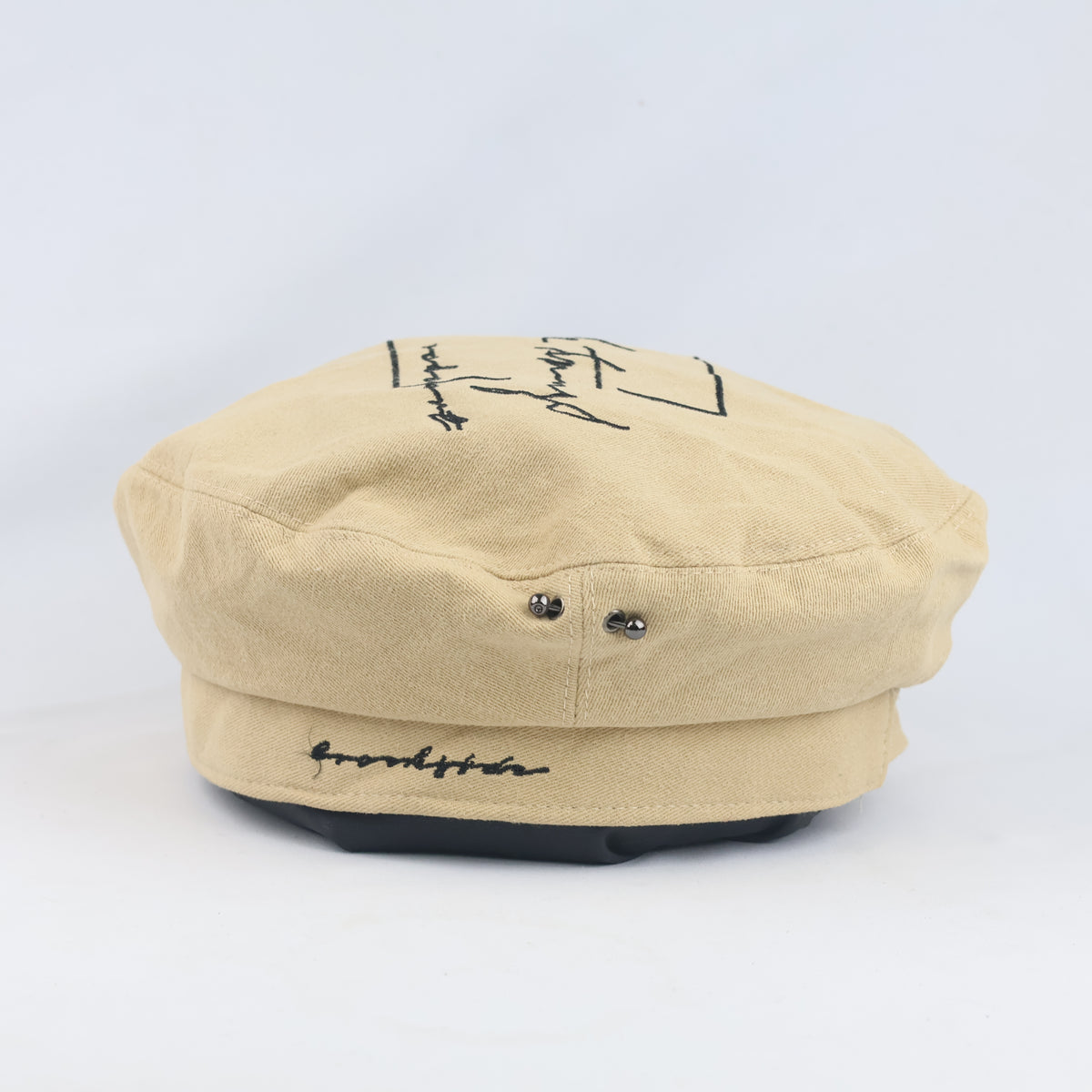 thrifted Retro Beige Adjustable Newsboy Beret Cap (58-60 cm) | 10331