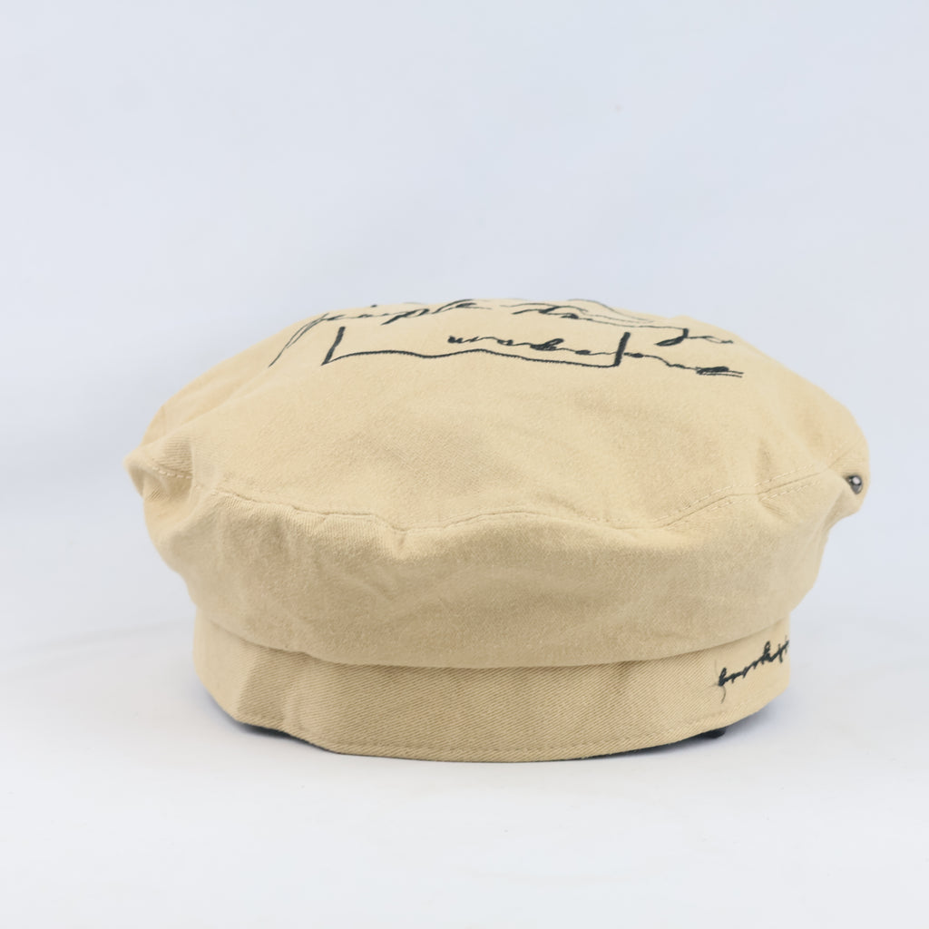 thrifted Retro Beige Adjustable Newsboy Beret Cap (58-60 cm) | 10331