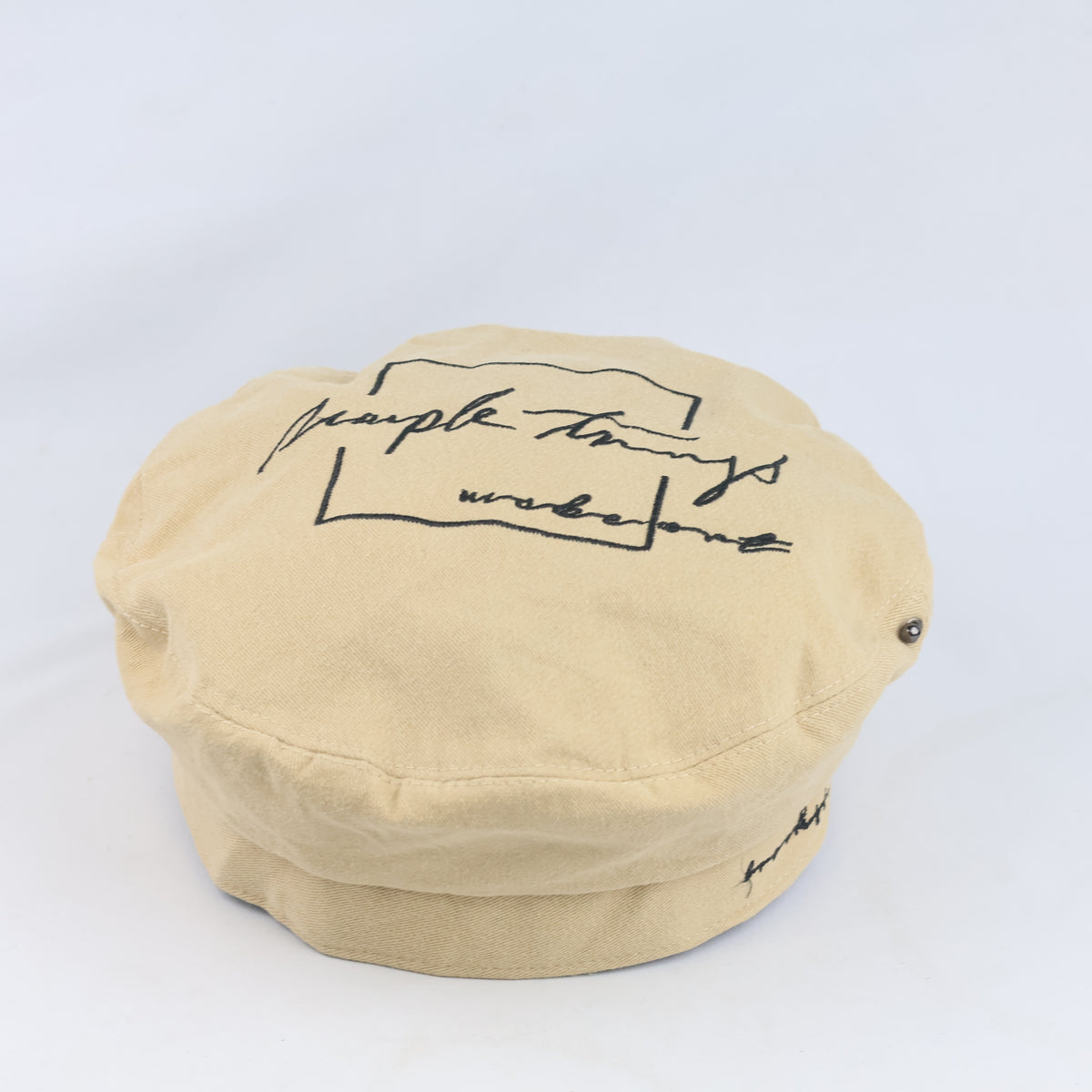 thrifted Retro Beige Adjustable Newsboy Beret Cap (58-60 cm) | 10331