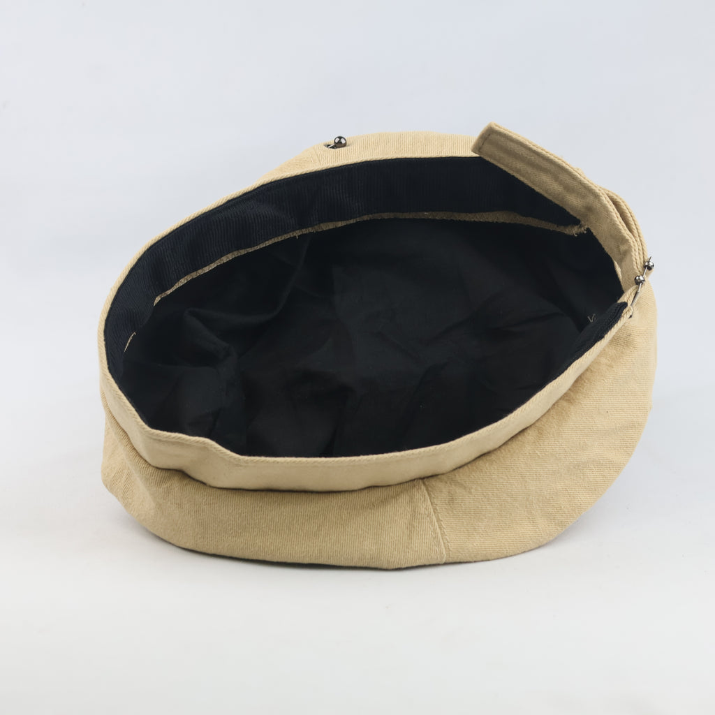 thrifted Retro Beige Adjustable Newsboy Beret Cap (58-60 cm) | 10331