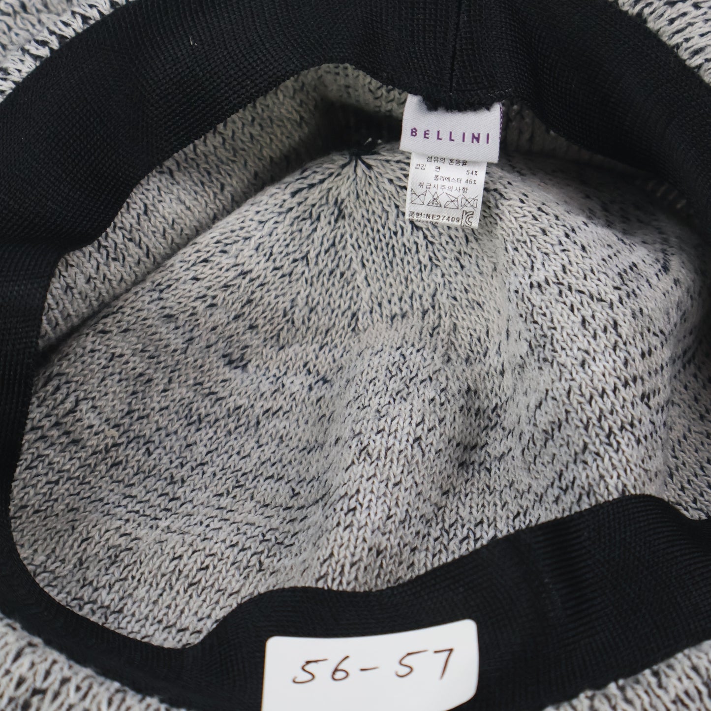 "BELLINI" Two-Tone Knit Sun Hat - Charcoal/Grey
