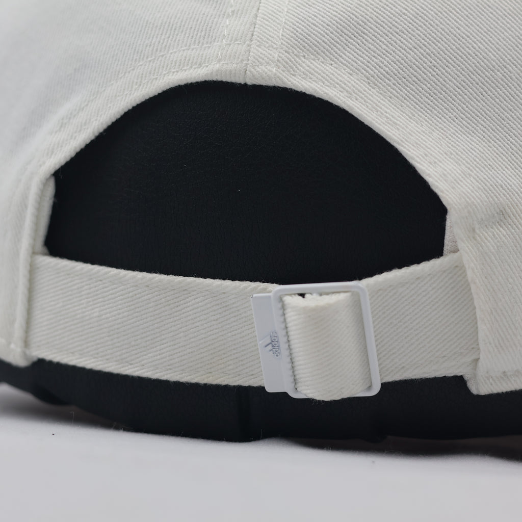 Thrifted Adidas Performance Logo Relaxed Fit Hat – Cream