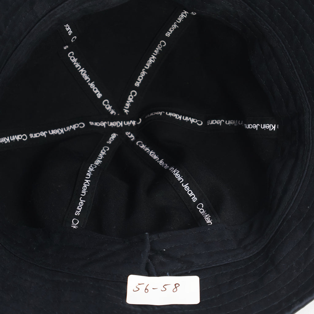 "cK" Logo Bucket Hat - Black