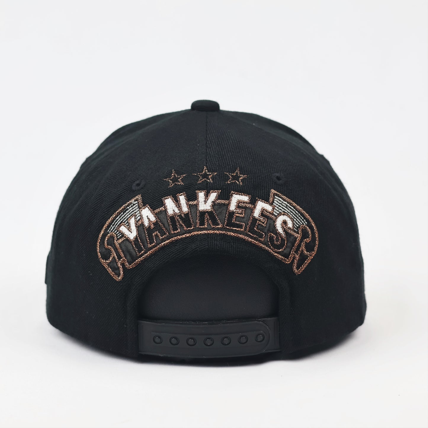 Vintage New York Yankees Thrifted Snapback - Black & Bronze Custom Embroidery