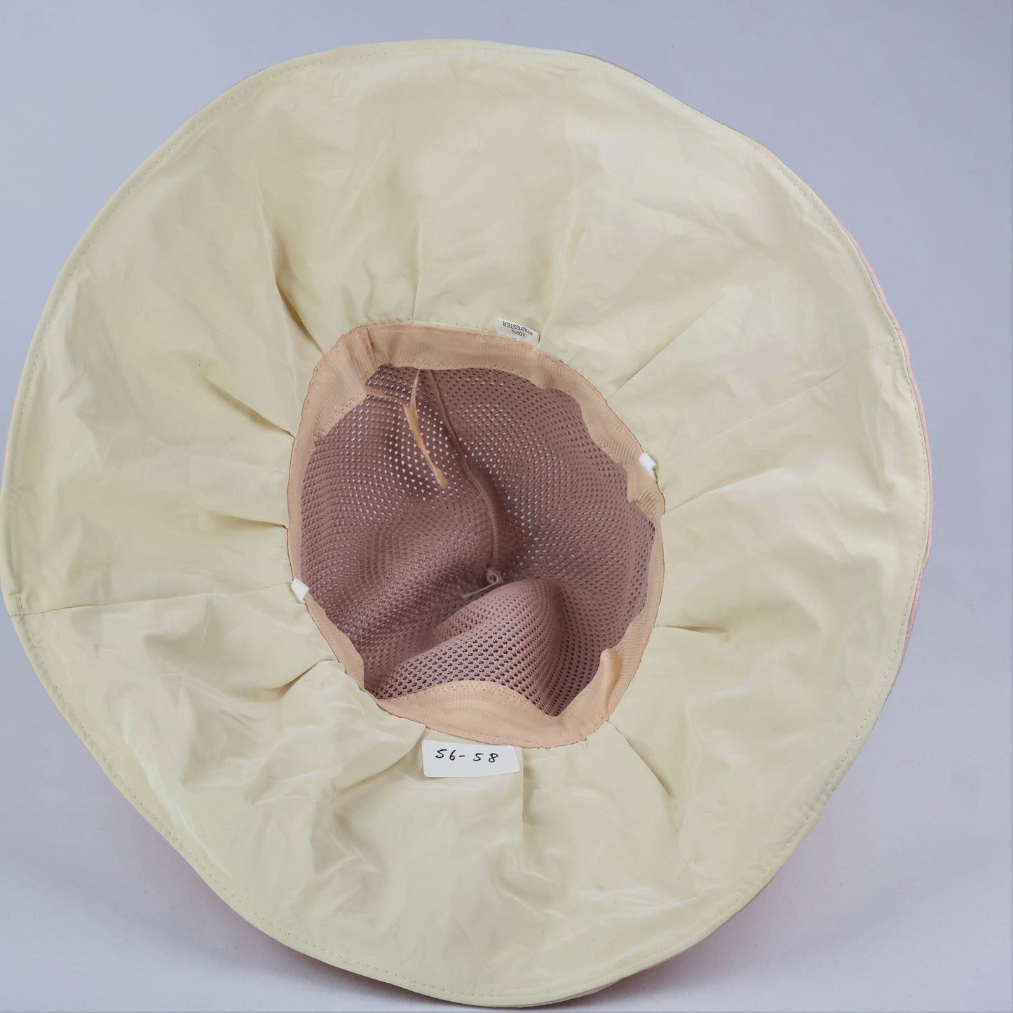 Wide Brim Sun Hat with Back Bow - Pink & Black Trim