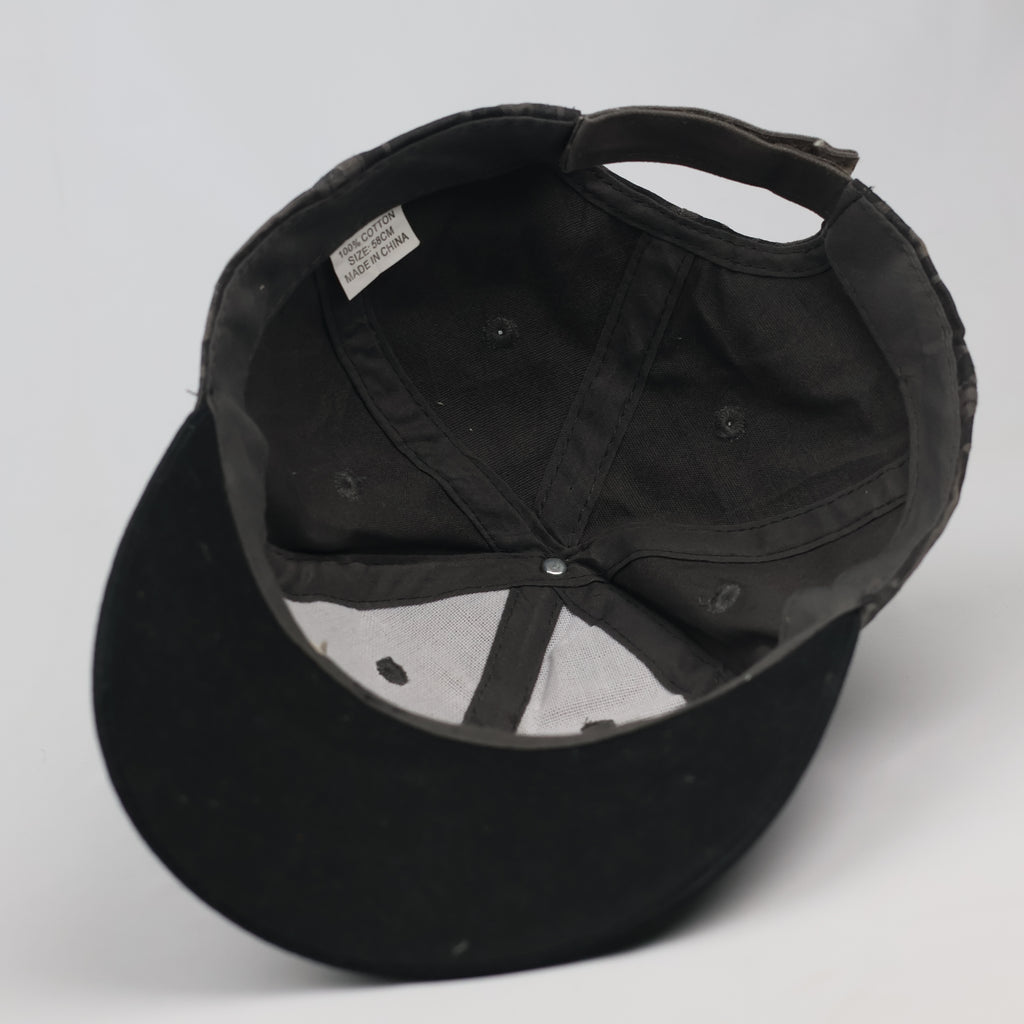 Thrifted NZ Embroidered Grey Black Monogram Dad Hat