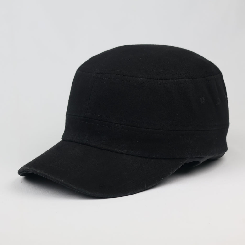 Thrifted Paerang-i Korean Design Black Patrol Cadet Hat