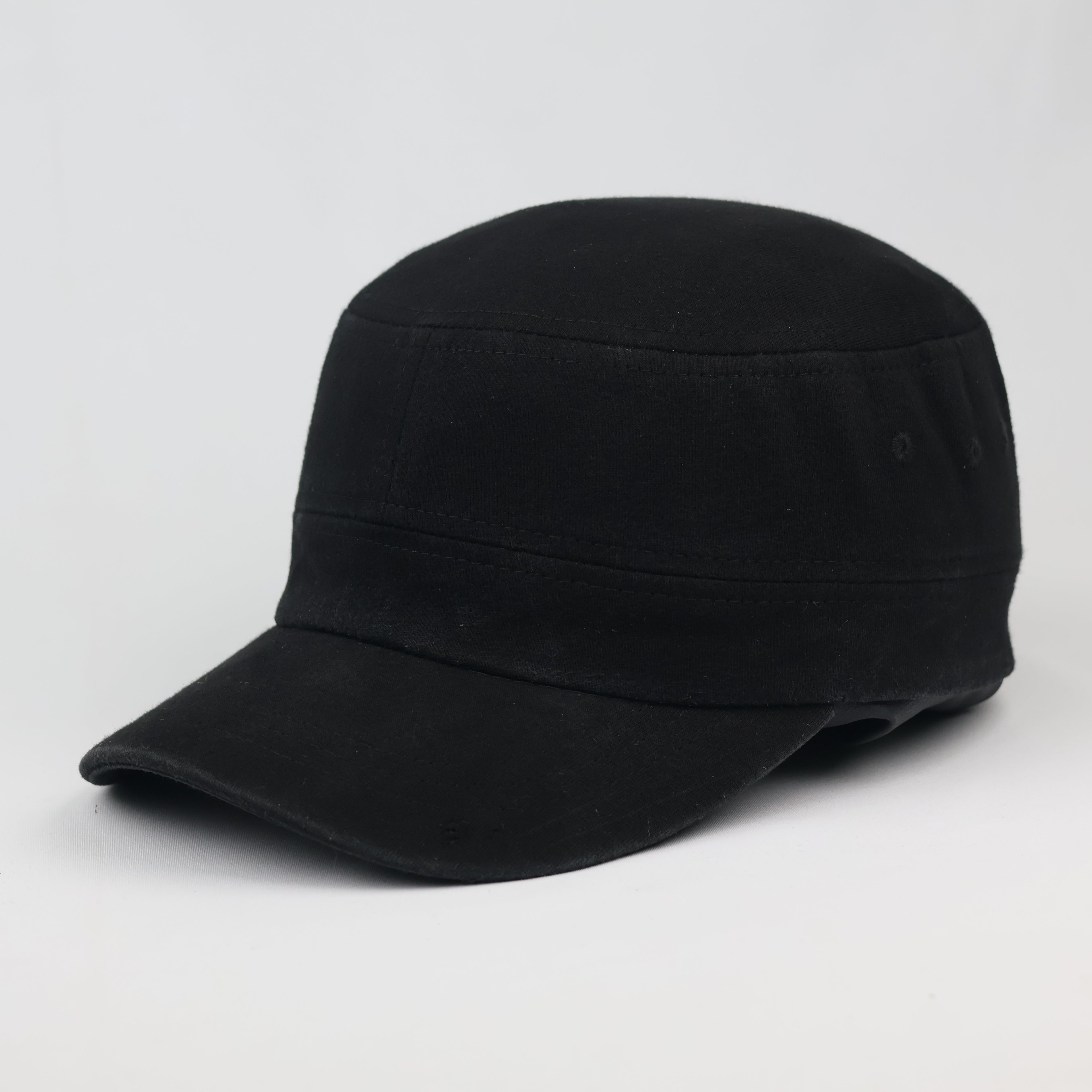 Thrifted Paerang-i Korean Design Black Patrol Cadet Hat