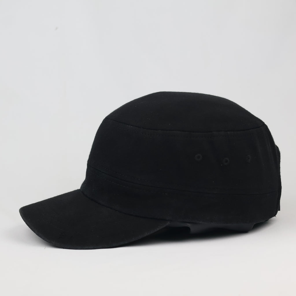 Thrifted Paerang-i Korean Design Black Patrol Cadet Hat