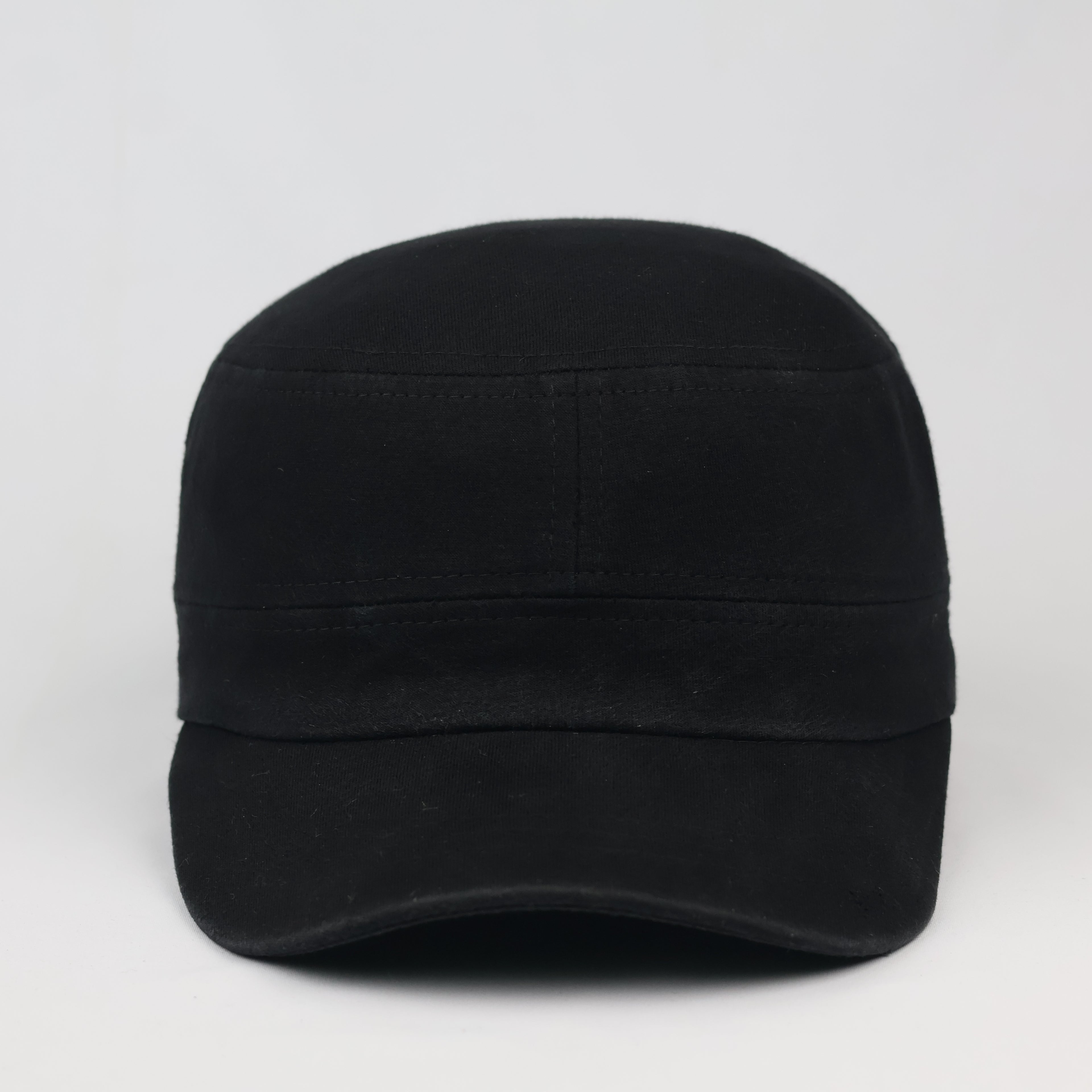 Thrifted Paerang-i Korean Design Black Patrol Cadet Hat