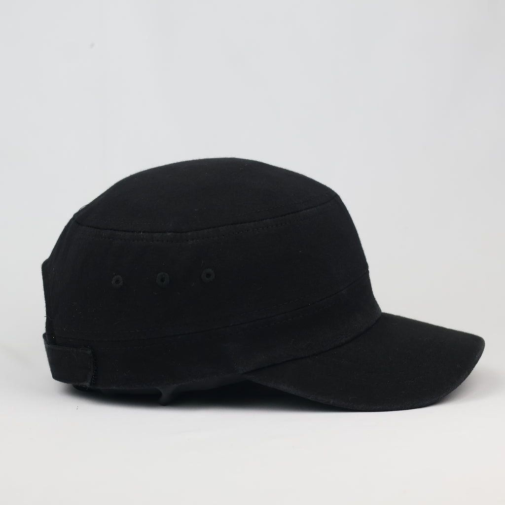 Thrifted Paerang-i Korean Design Black Patrol Cadet Hat