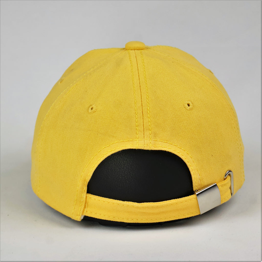 Yellow Cotton Dad Cap "ALL DAY PLAY HARD"