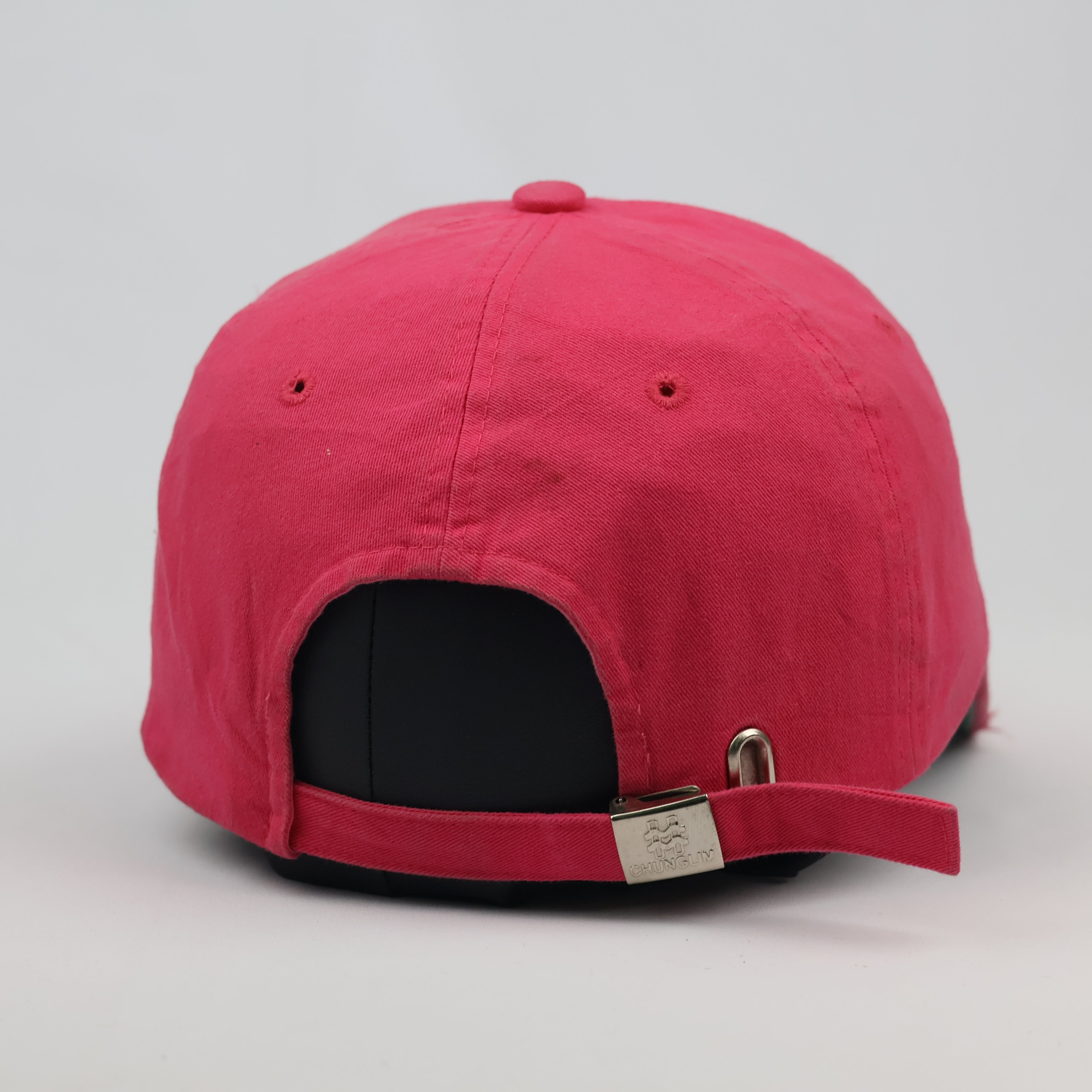 Thrifted Superdry Pink Sequin Patch Distressed Dad Hat