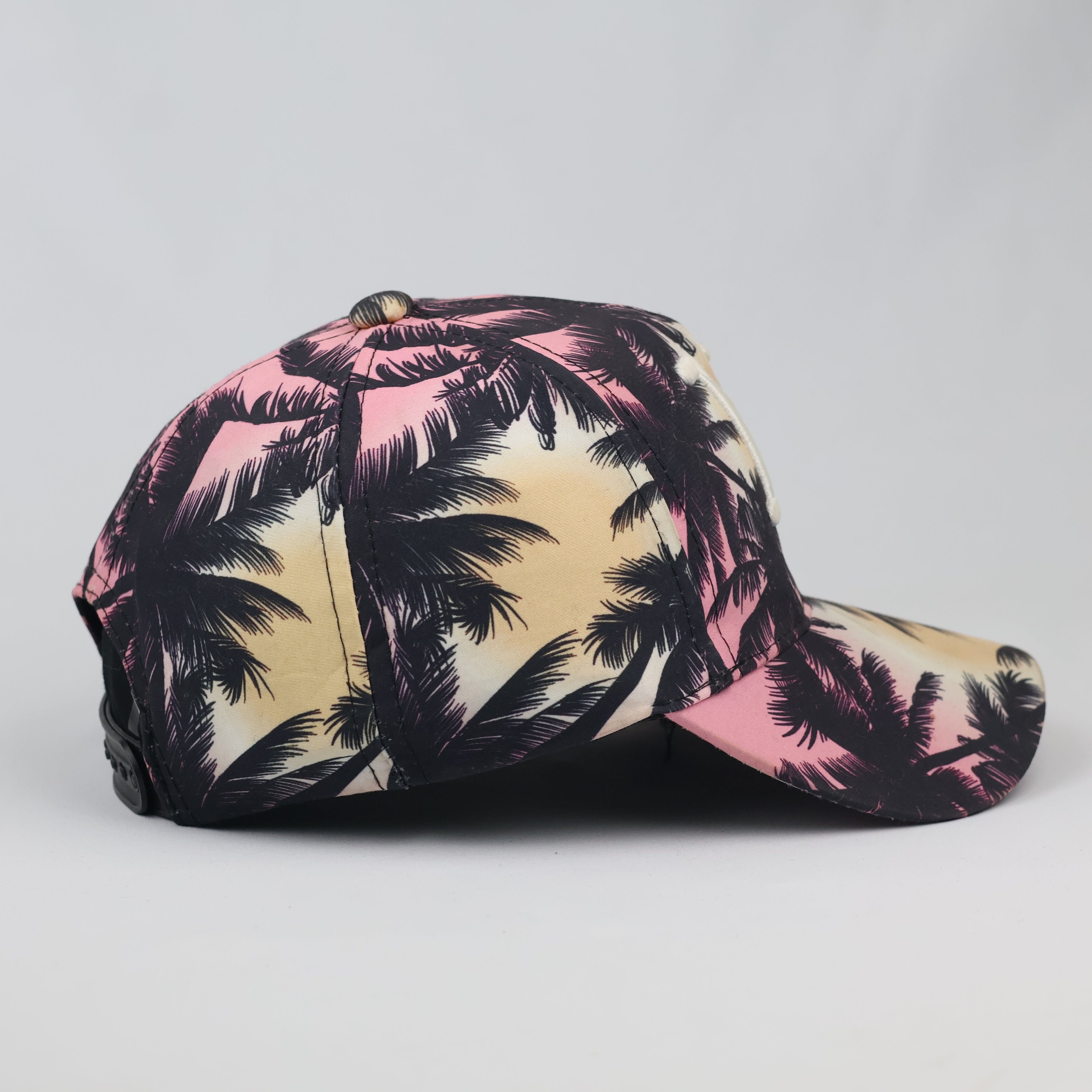 Thrifted NY New York Tropical Sunset Print Hat
