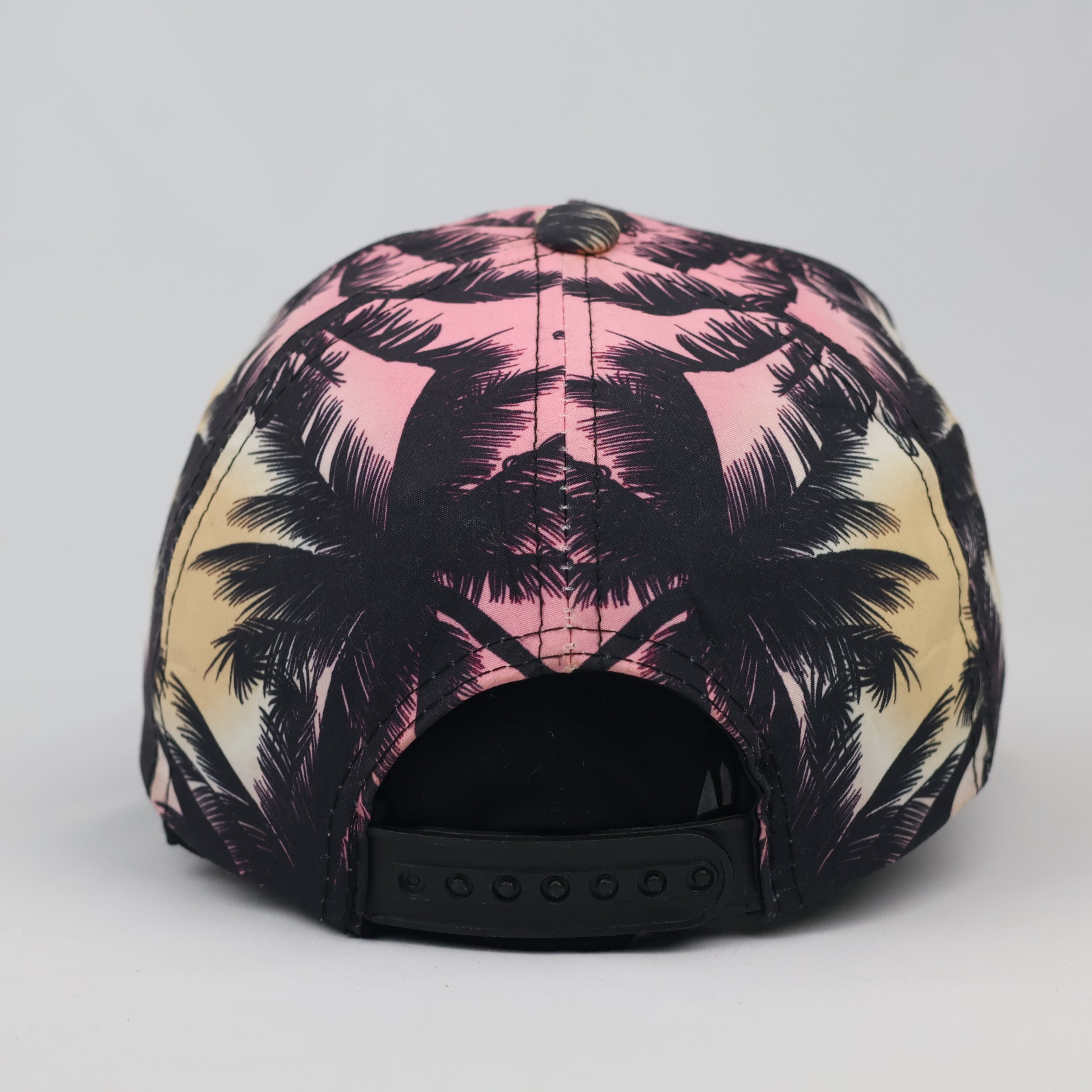 Thrifted NY New York Tropical Sunset Print Hat