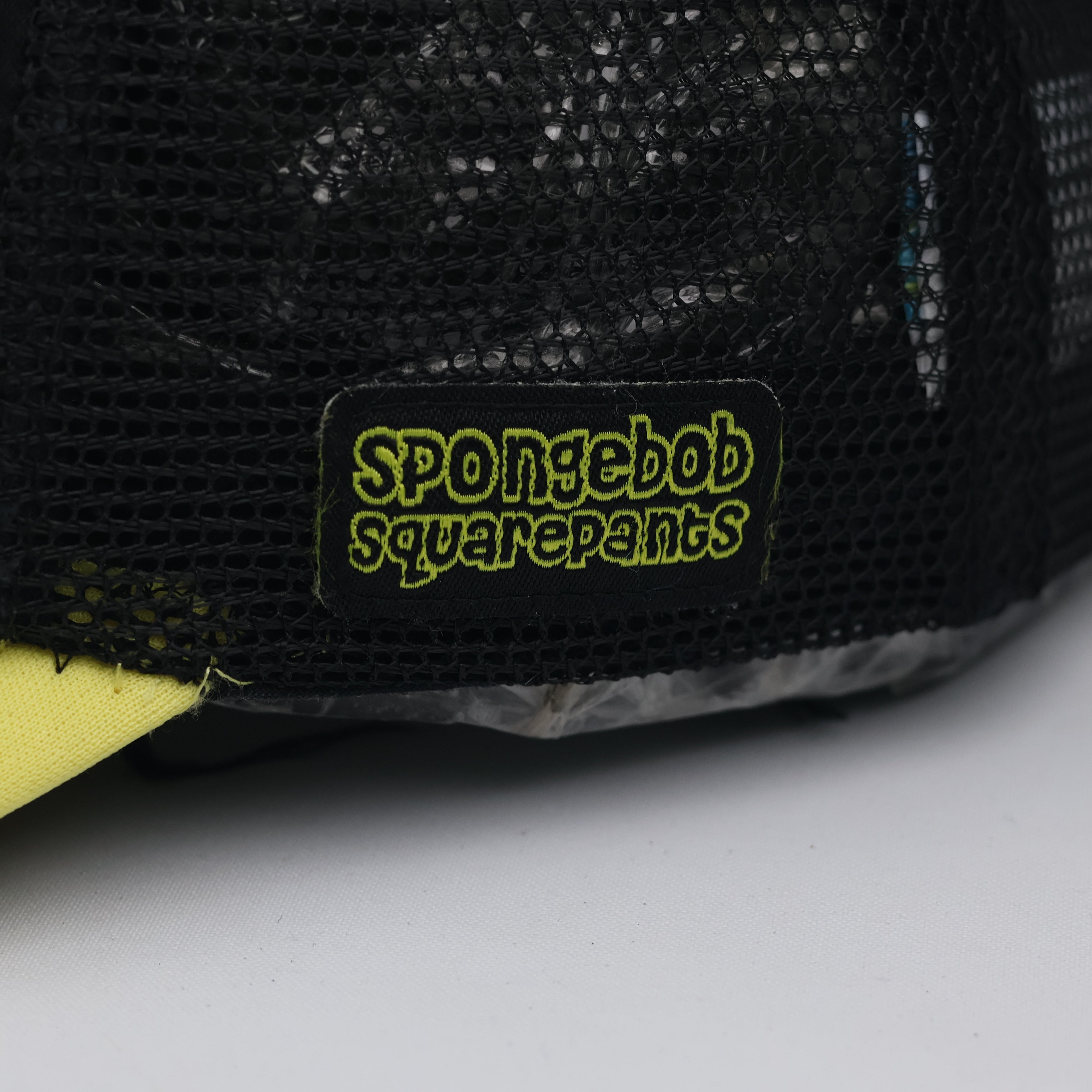 Thrifted SpongeBob Character Graphic Black Yellow Trucker Cap