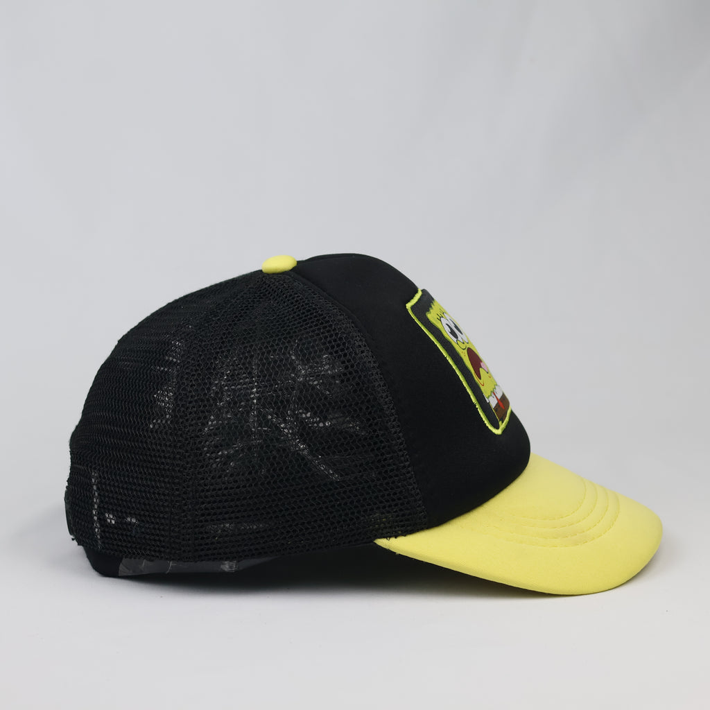 Thrifted SpongeBob Character Graphic Black Yellow Trucker Cap