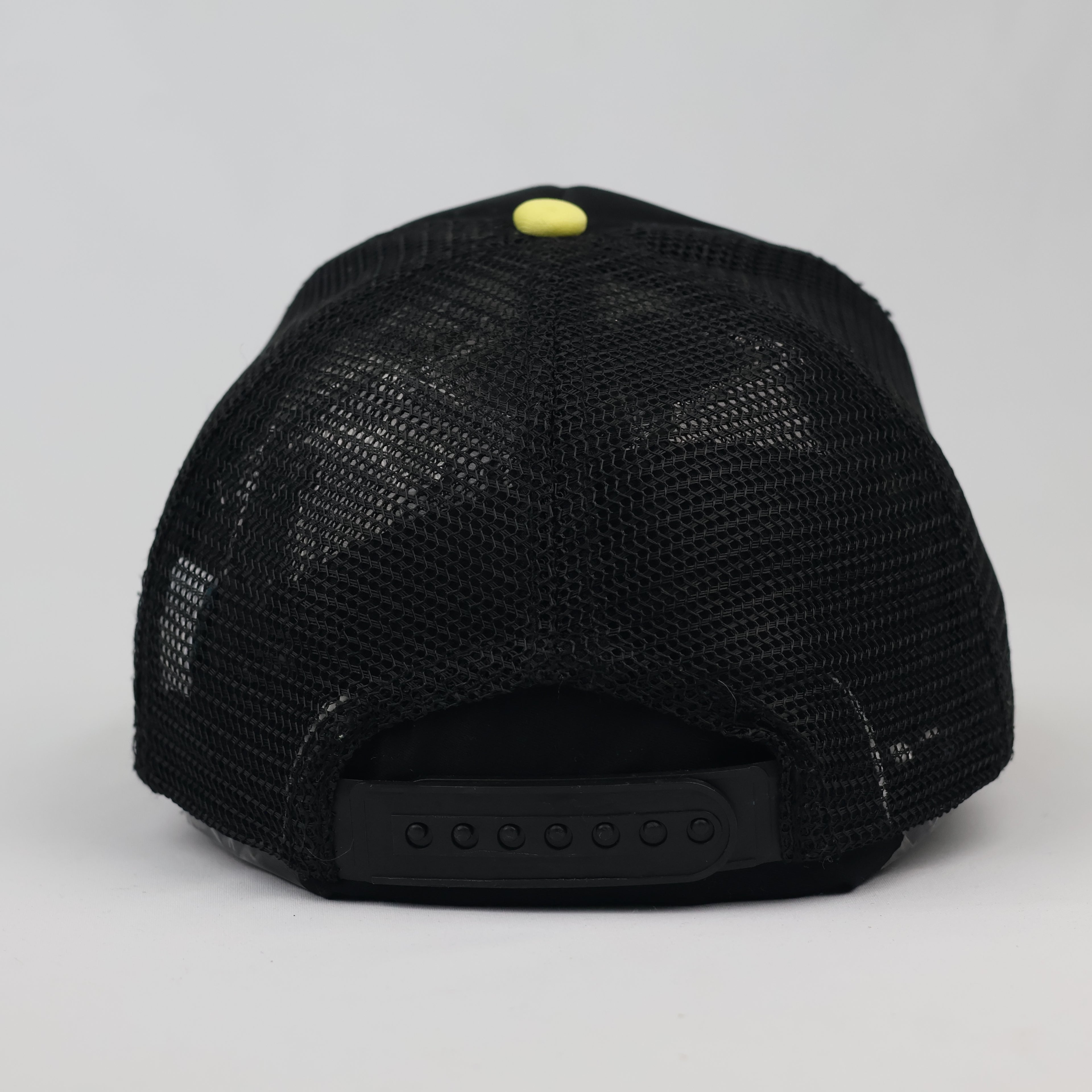 Thrifted SpongeBob Character Graphic Black Yellow Trucker Cap
