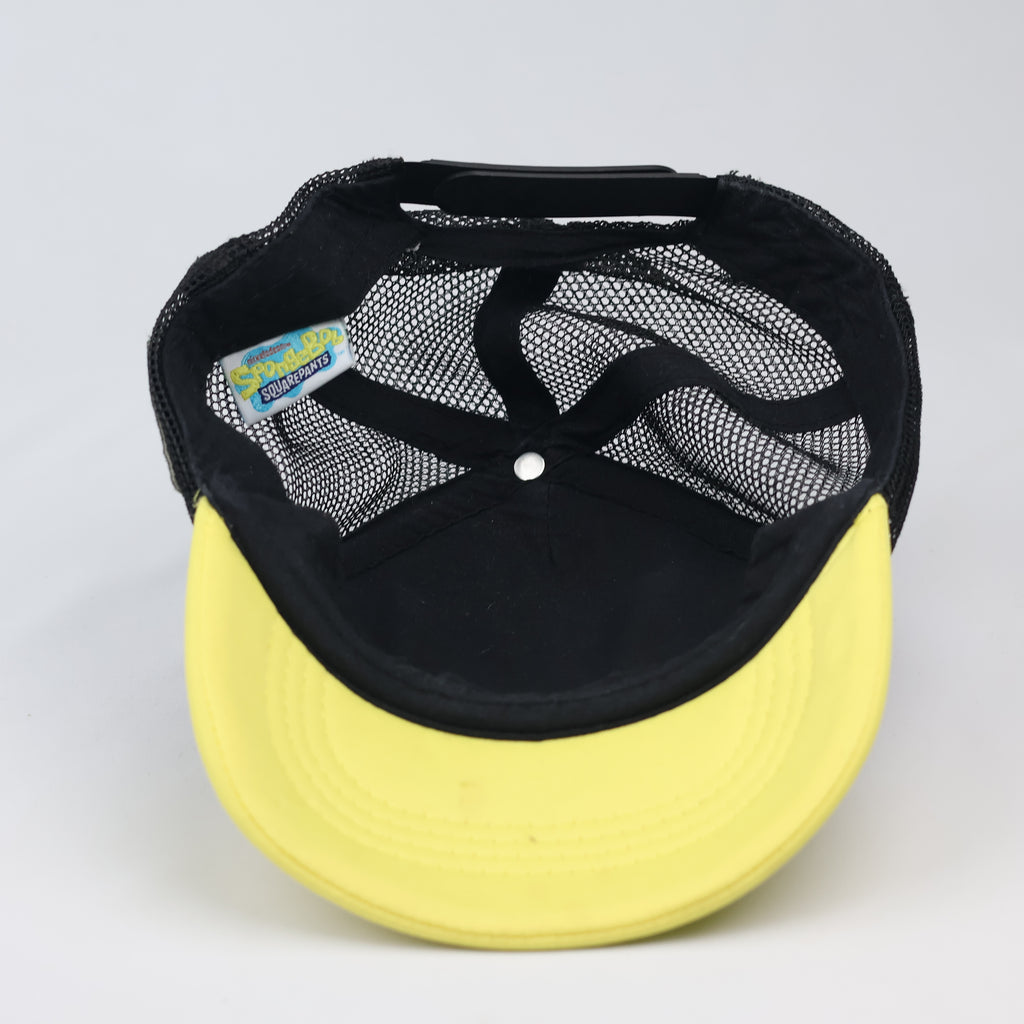 Thrifted SpongeBob Character Graphic Black Yellow Trucker Cap