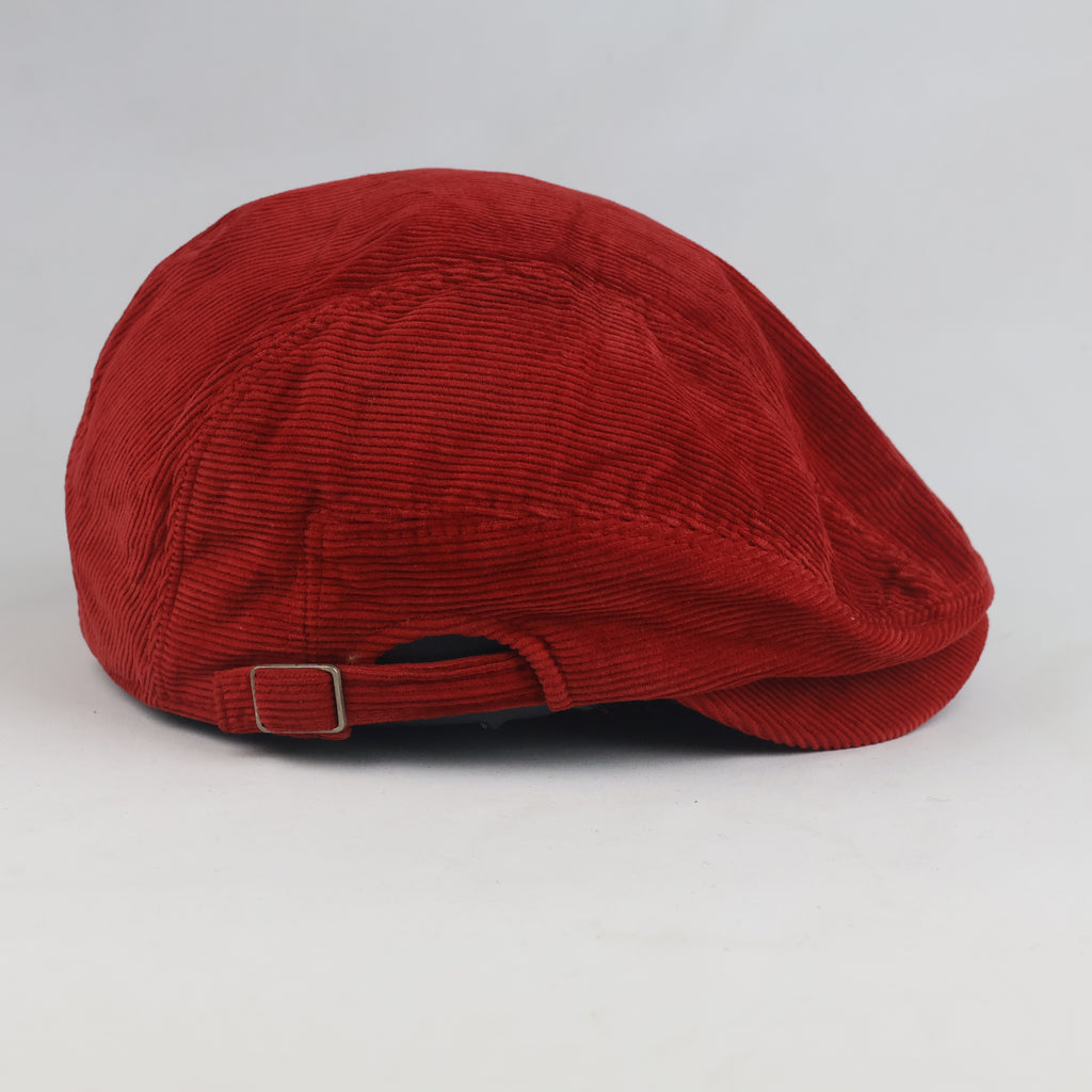 Thrifted Retro Bear Brand Red Cabbie Driving Cap (57-59 cm) | 10322