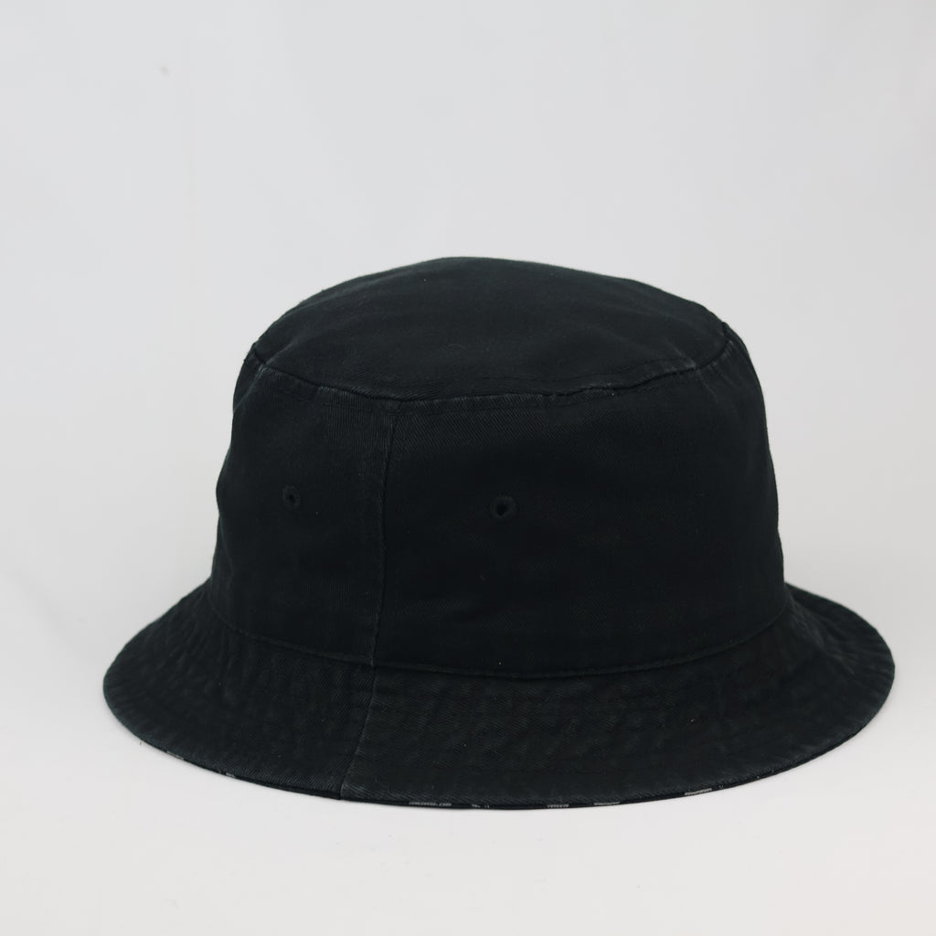 Thrifted Mickey Mouse Embroidered Black Cotton Bucket Cap