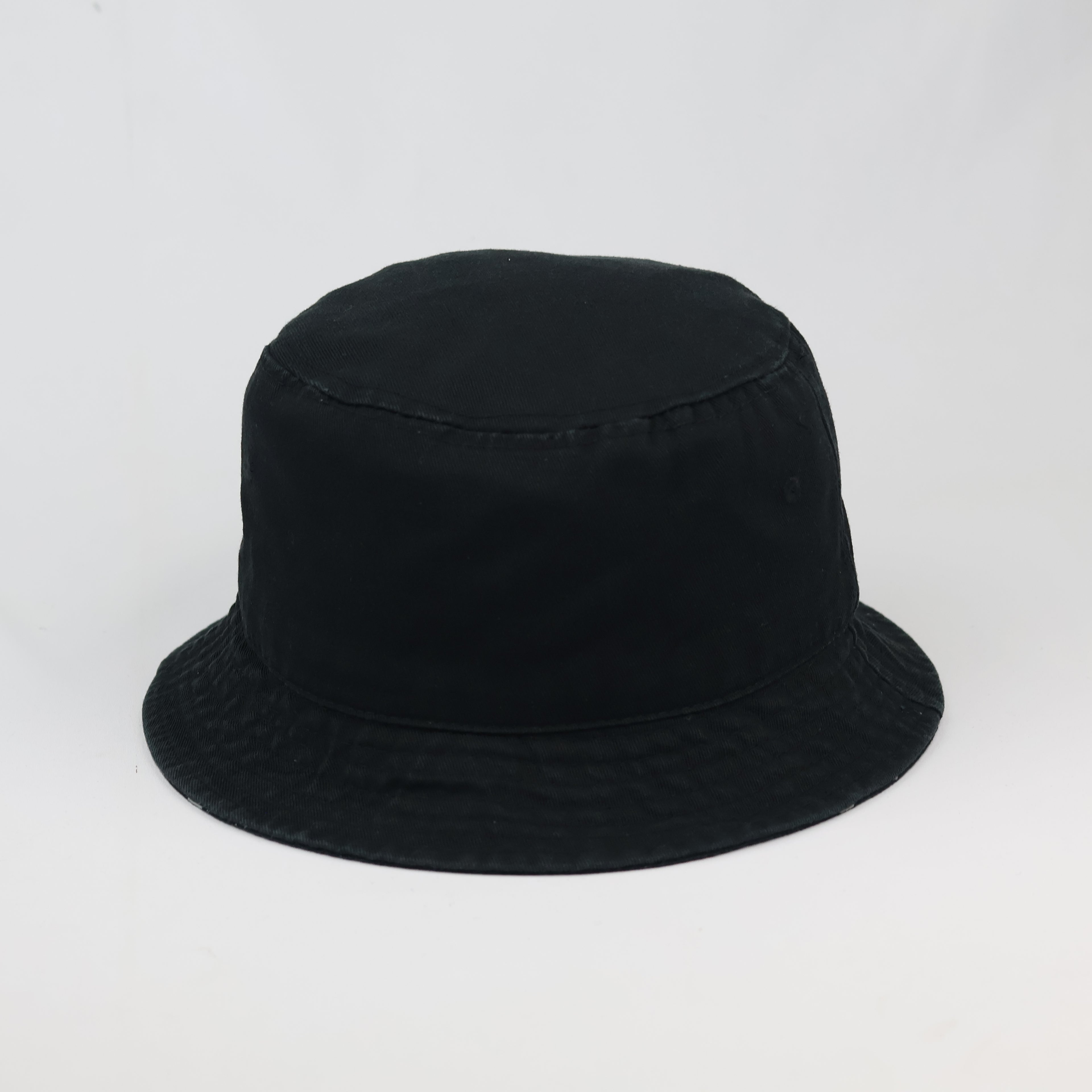 Thrifted Mickey Mouse Embroidered Black Cotton Bucket Cap