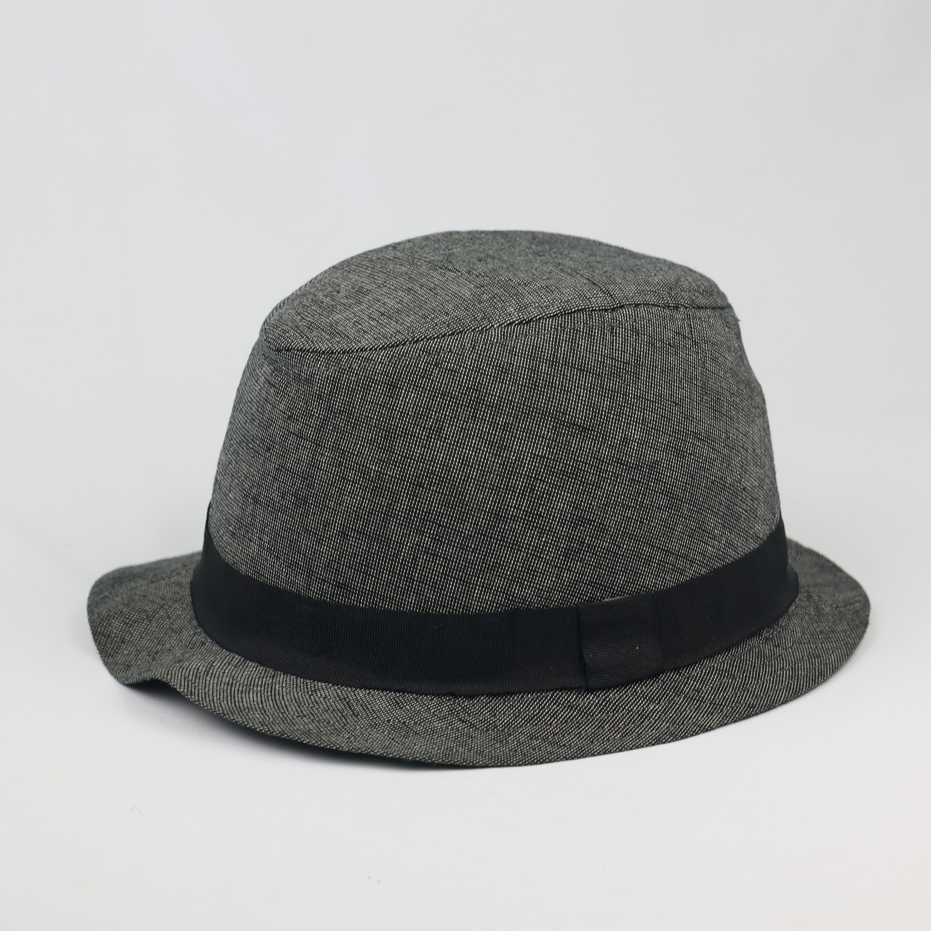Thrifted H&M Classic Charcoal Grey Unstructured Fedora Cap