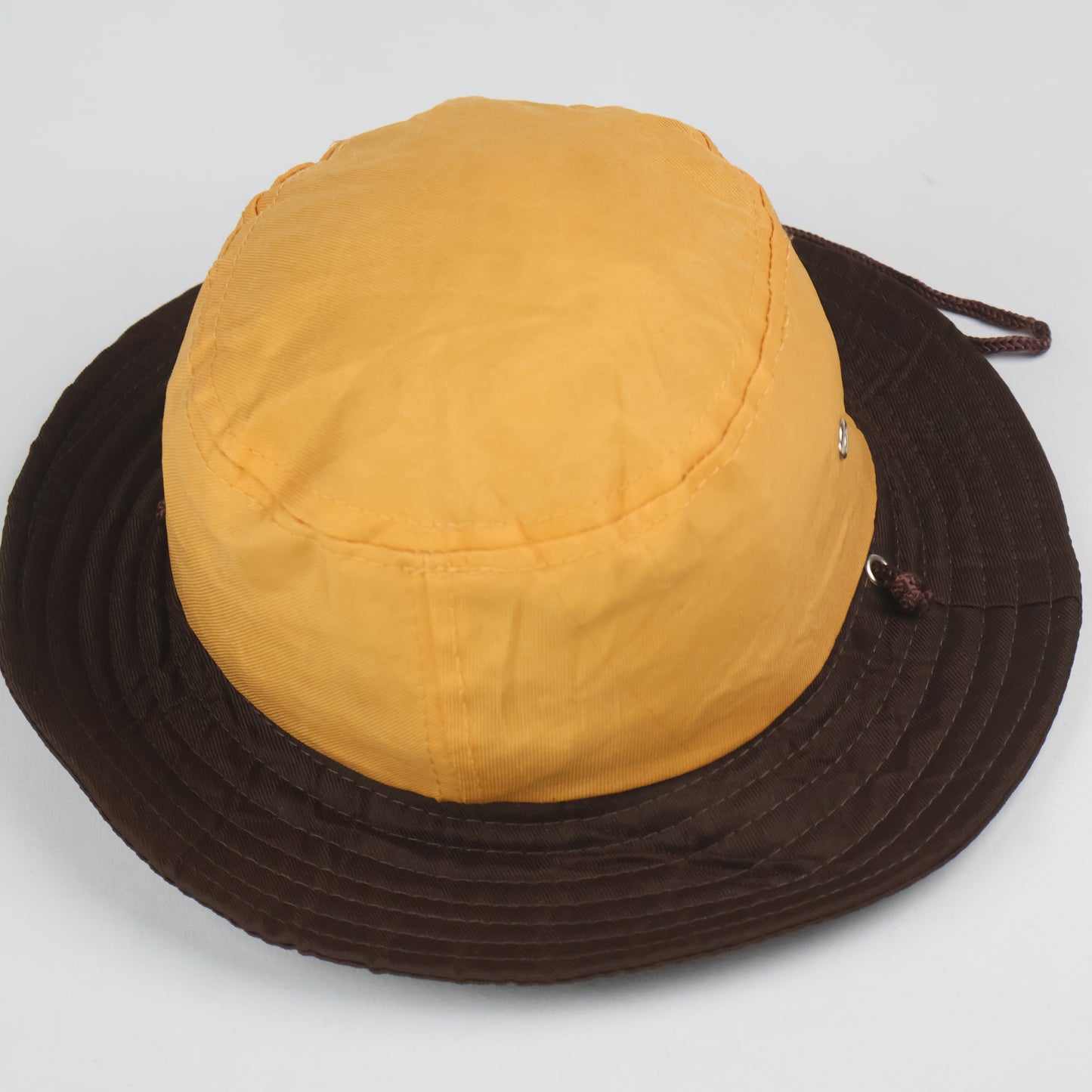 "Handprint" Graphic Kid's Boonie Hat - Yellow/Brown YOUTH Size (52-54cm)