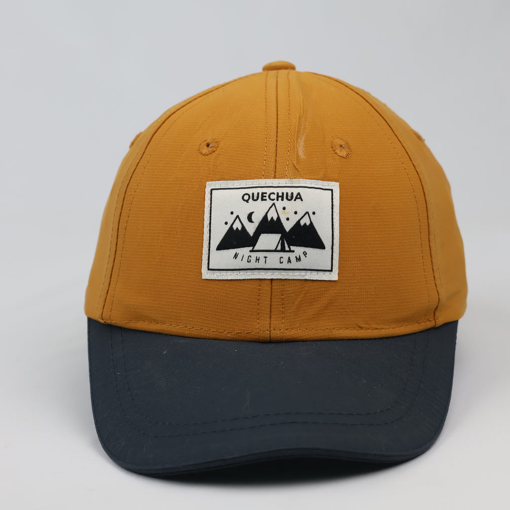 Thrifted Quechua Mustard Yellow & Navy Outdoor Baseball Hat