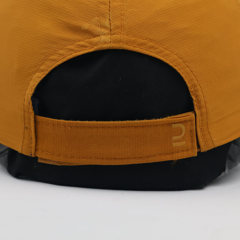 Thrifted Quechua Mustard Yellow & Navy Outdoor Baseball Hat