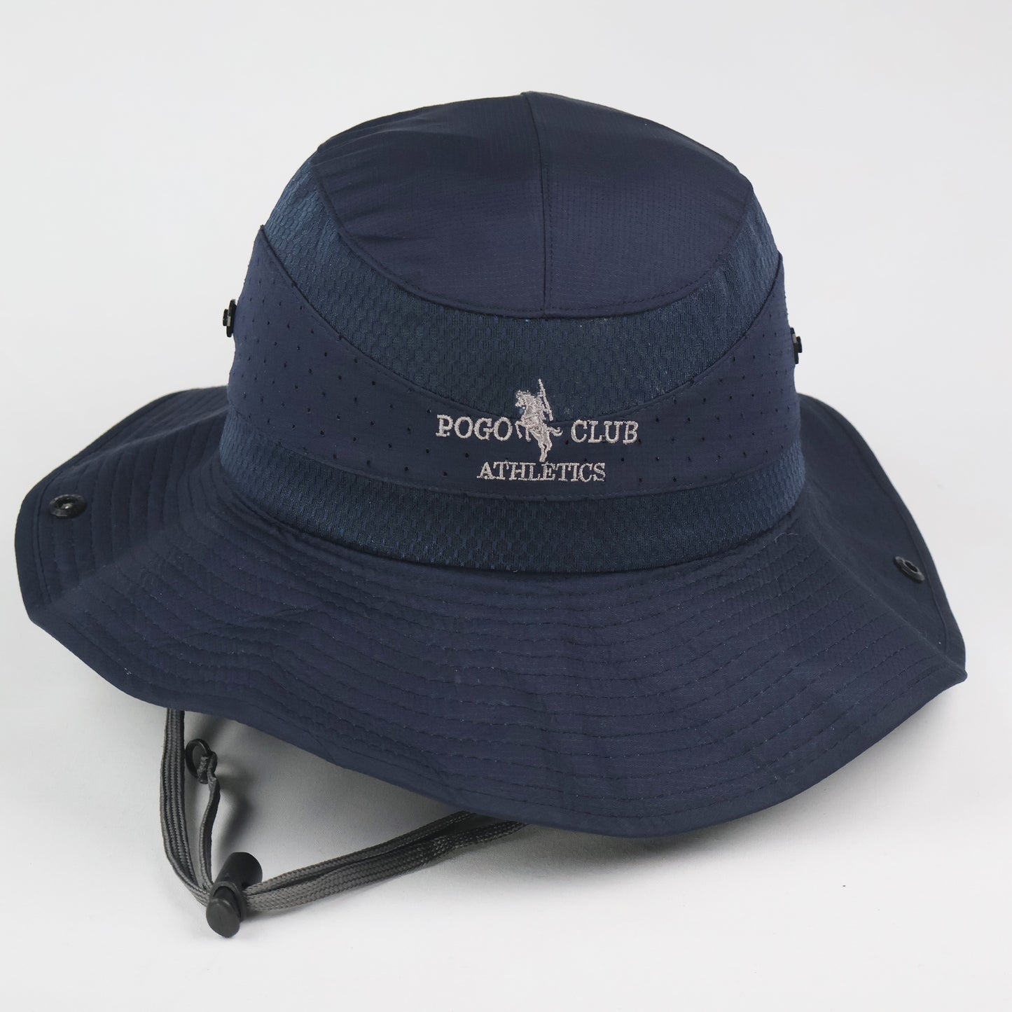 "Pogo Club" Perforated Sun Hat - Navy (58-60cm)