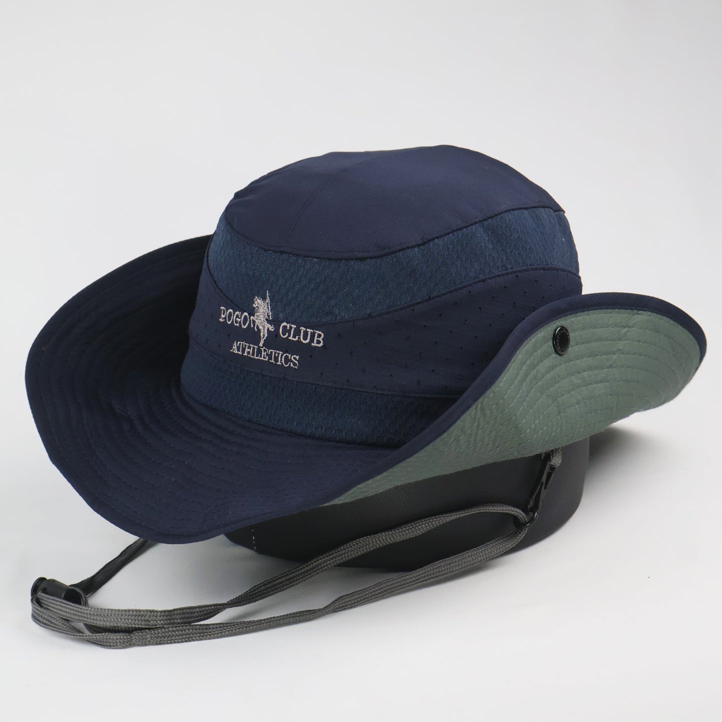 "Pogo Club" Perforated Sun Hat - Navy (58-60cm)