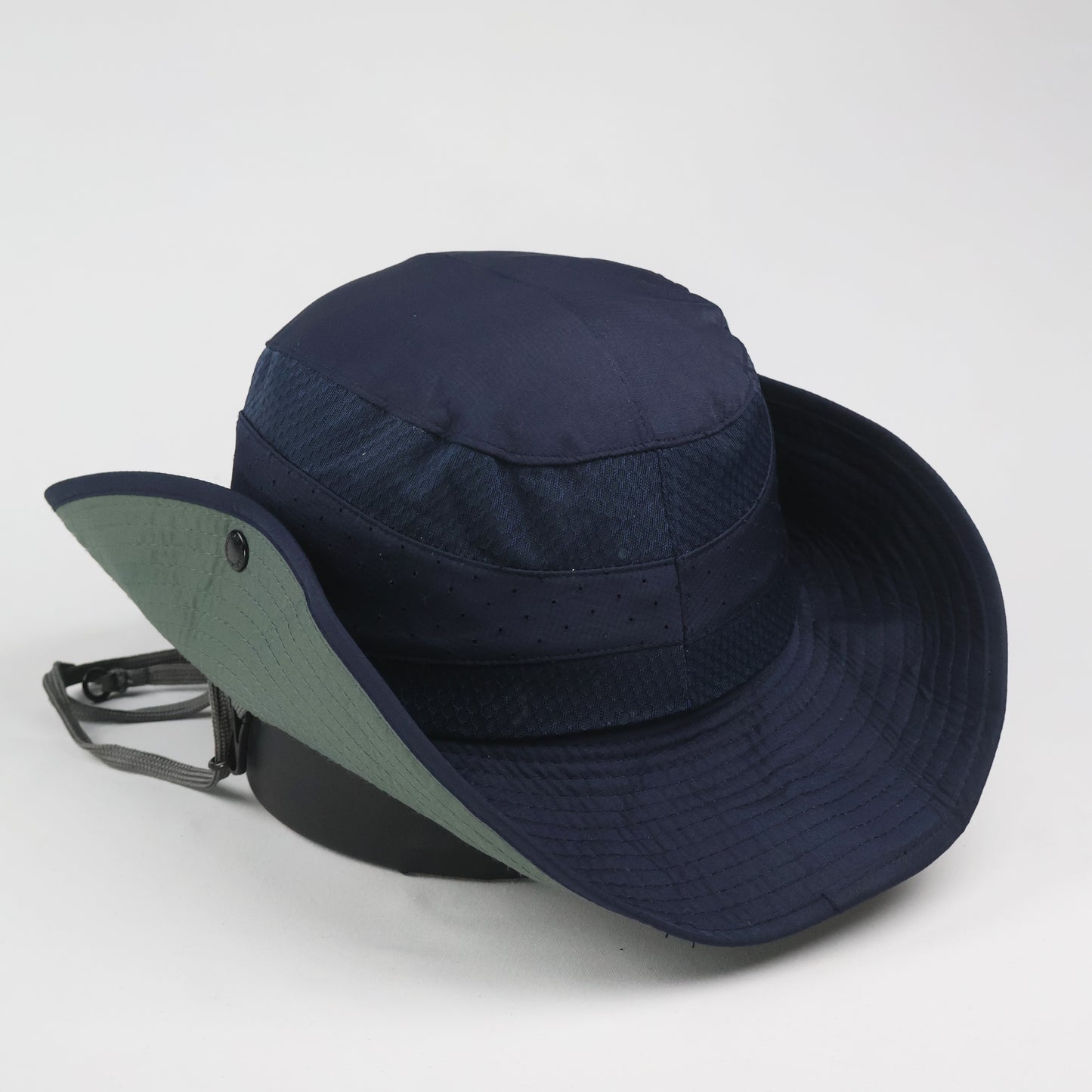 "Pogo Club" Perforated Sun Hat - Navy (58-60cm)