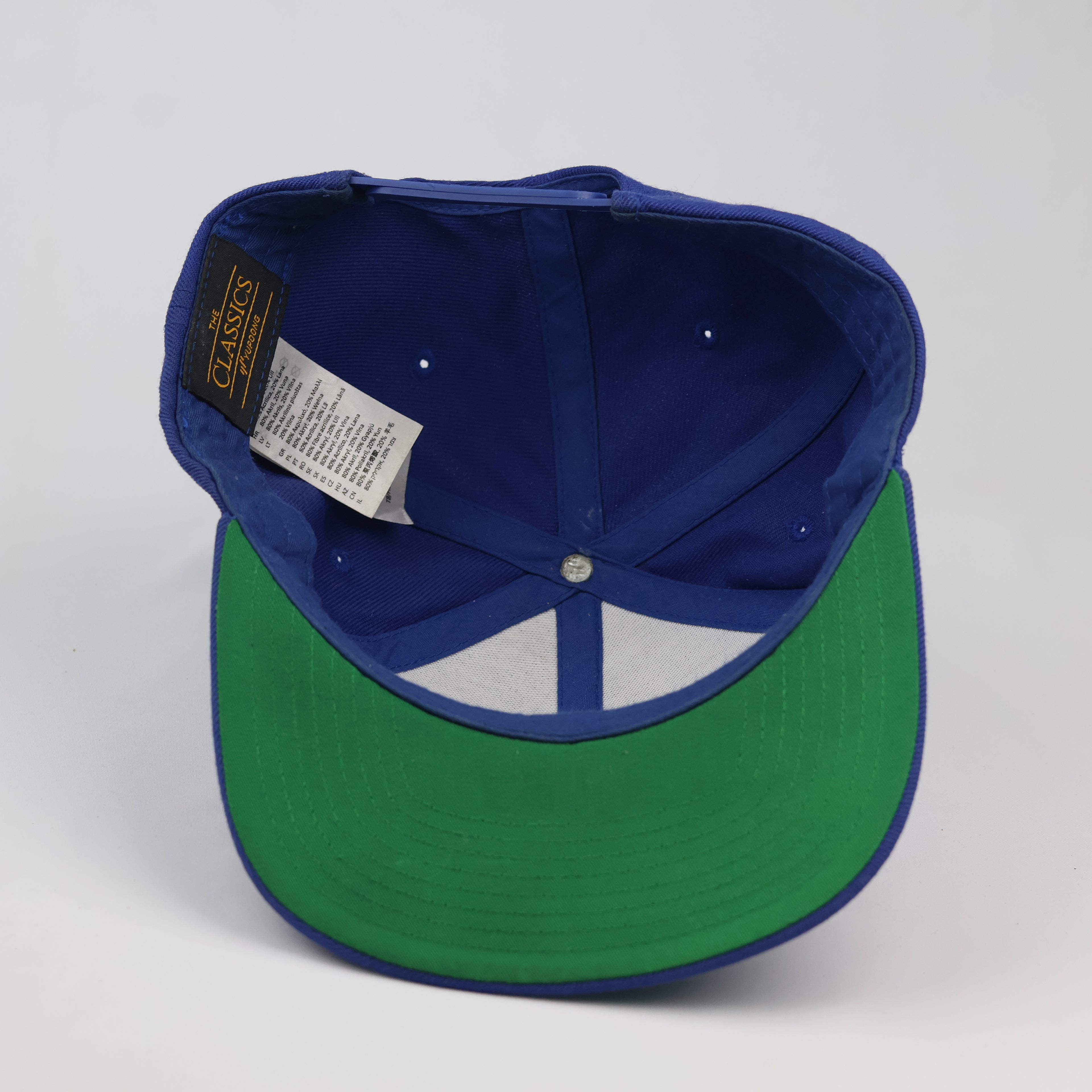 Thrifted Bauhof Herrsching Royal Blue Green Bottom Snapback Cap