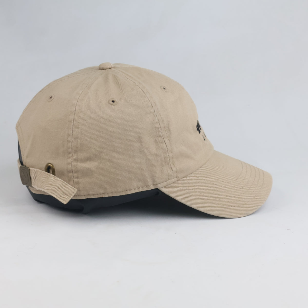 Thrifted Khaki Japan Script Cotton Baseball Cap | 10343