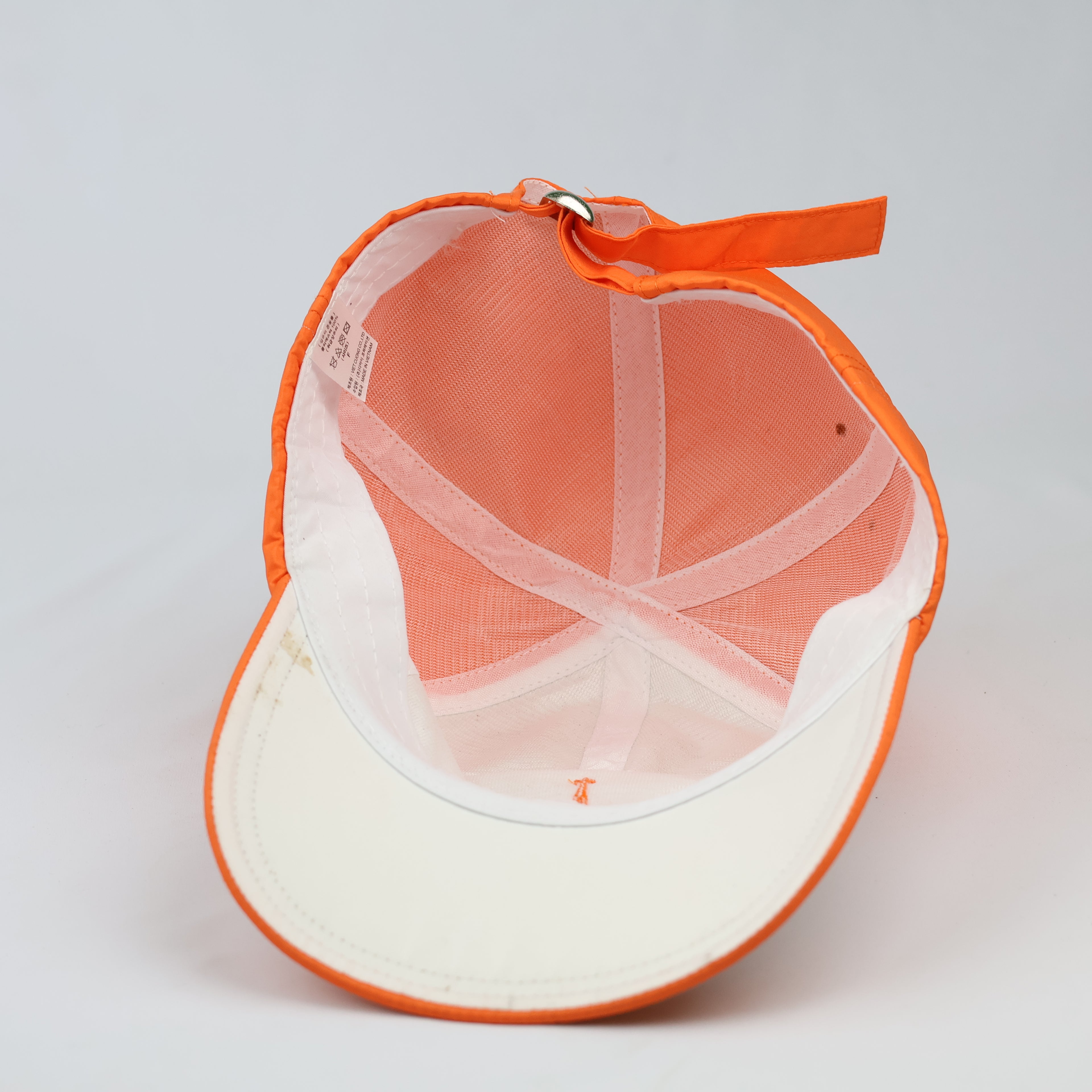 Retro Orange 5-Panel Strapback Cap with Tower Emblem