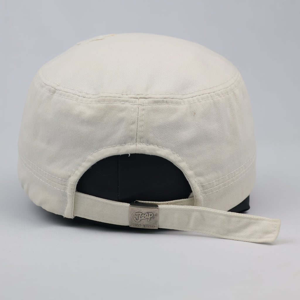 Thrifted Jeep Spirit Embroidered Star Cream Army Style Hat