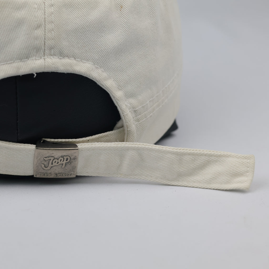 Thrifted Jeep Spirit Embroidered Star Cream Army Style Hat