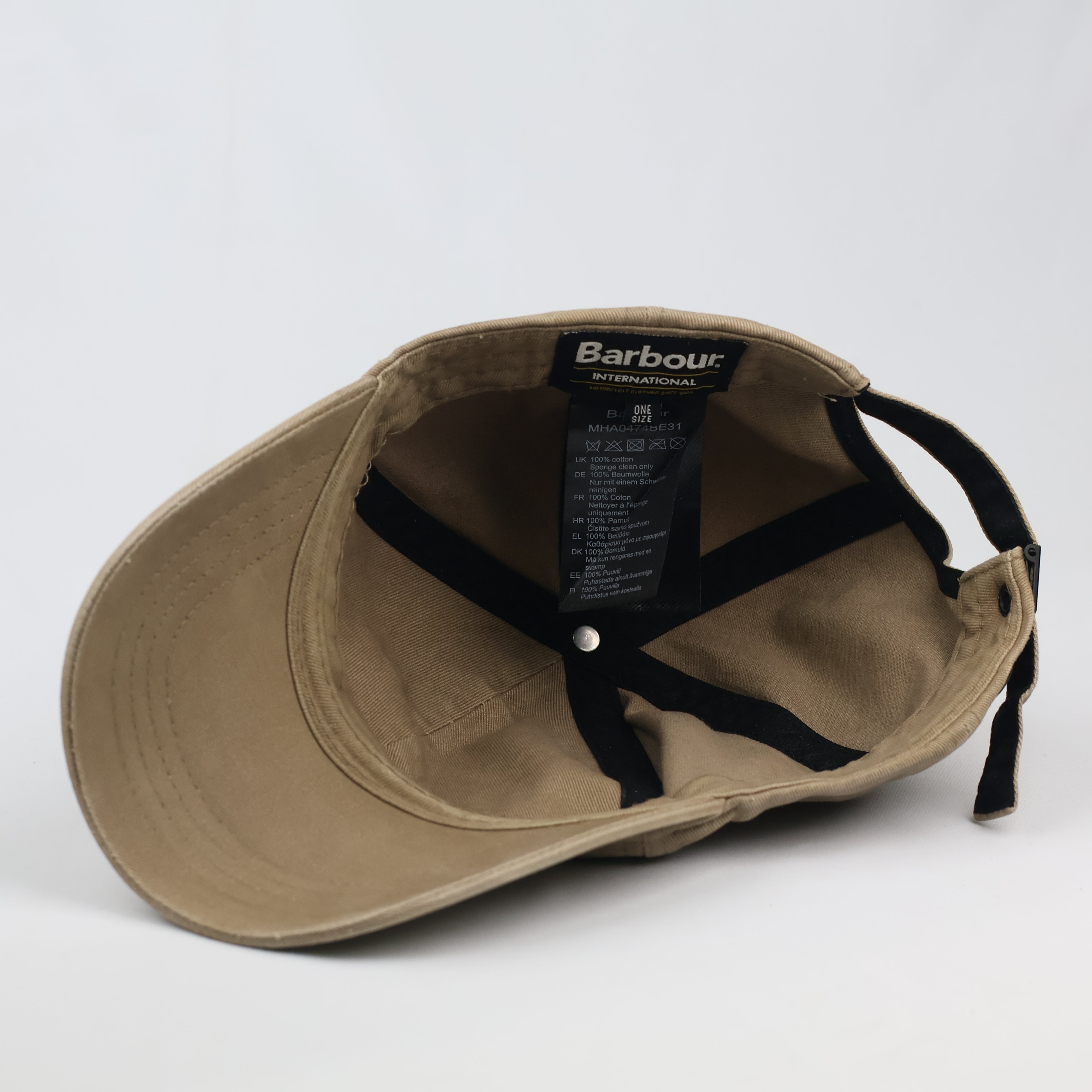 Thrifted Barbour International Motorcycle Casual Khaki Dad Hat