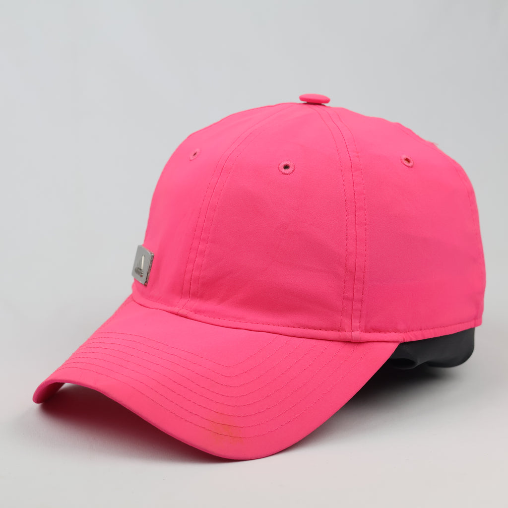Thrifted Adidas Climalite Hot Pink Metal Badge Dad Hat