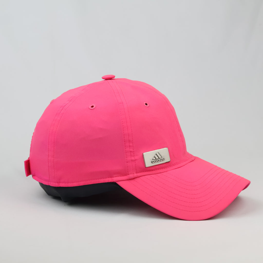Thrifted Adidas Climalite Hot Pink Metal Badge Dad Hat