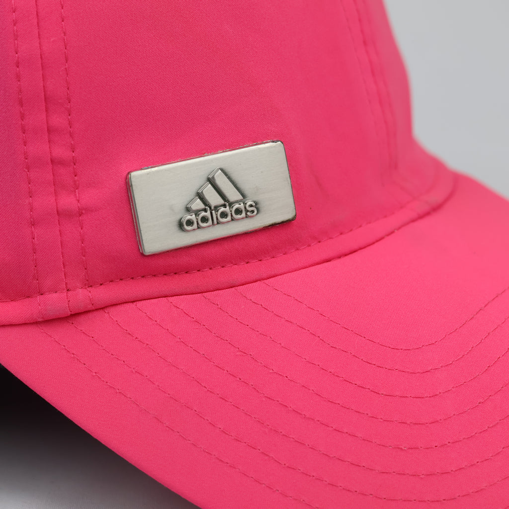 Thrifted Adidas Climalite Hot Pink Metal Badge Dad Hat