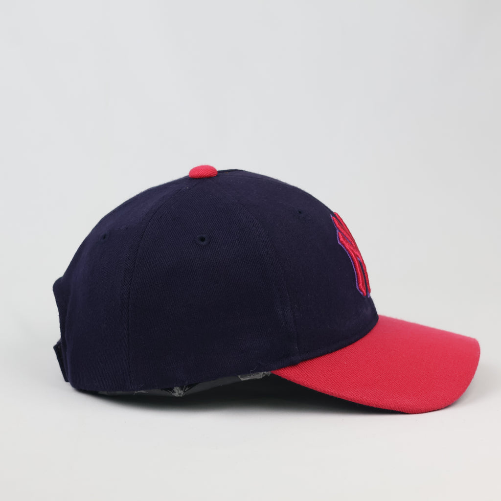 Thrifted MLB Yankees Embroidered Navy Blue and Pink Kids/Small Cap