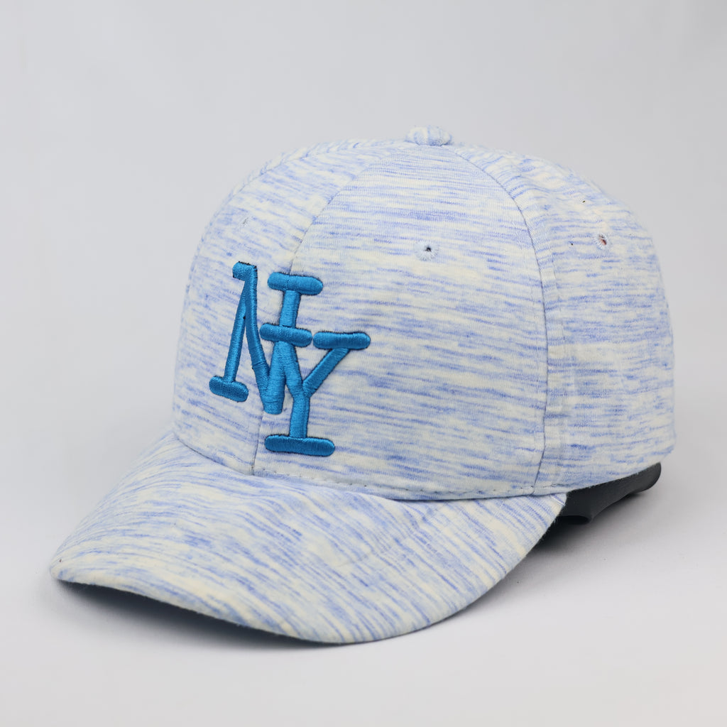 Thrifted NY Embroidered Blue Melange Performance Style Hat