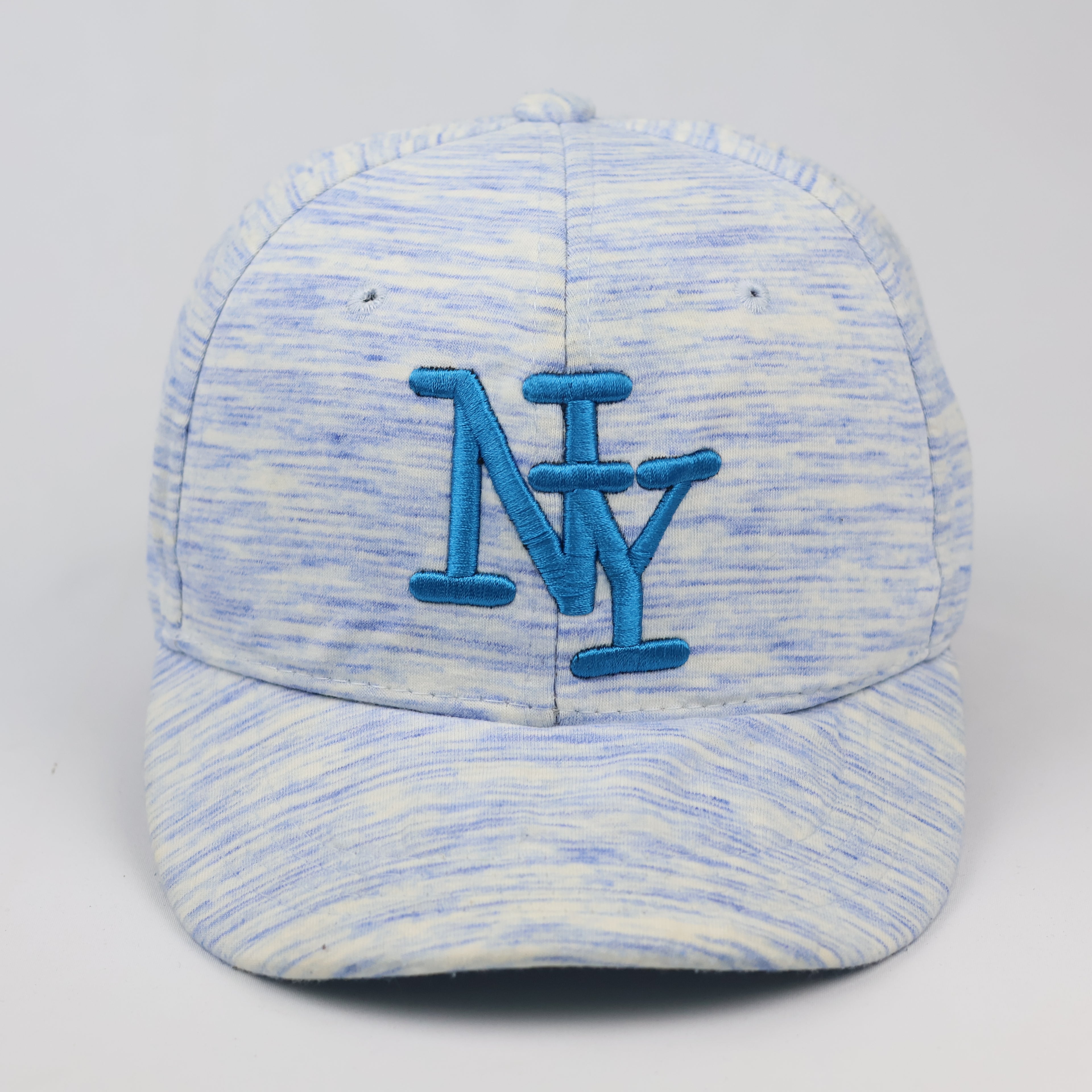 Thrifted NY Embroidered Blue Melange Performance Style Hat