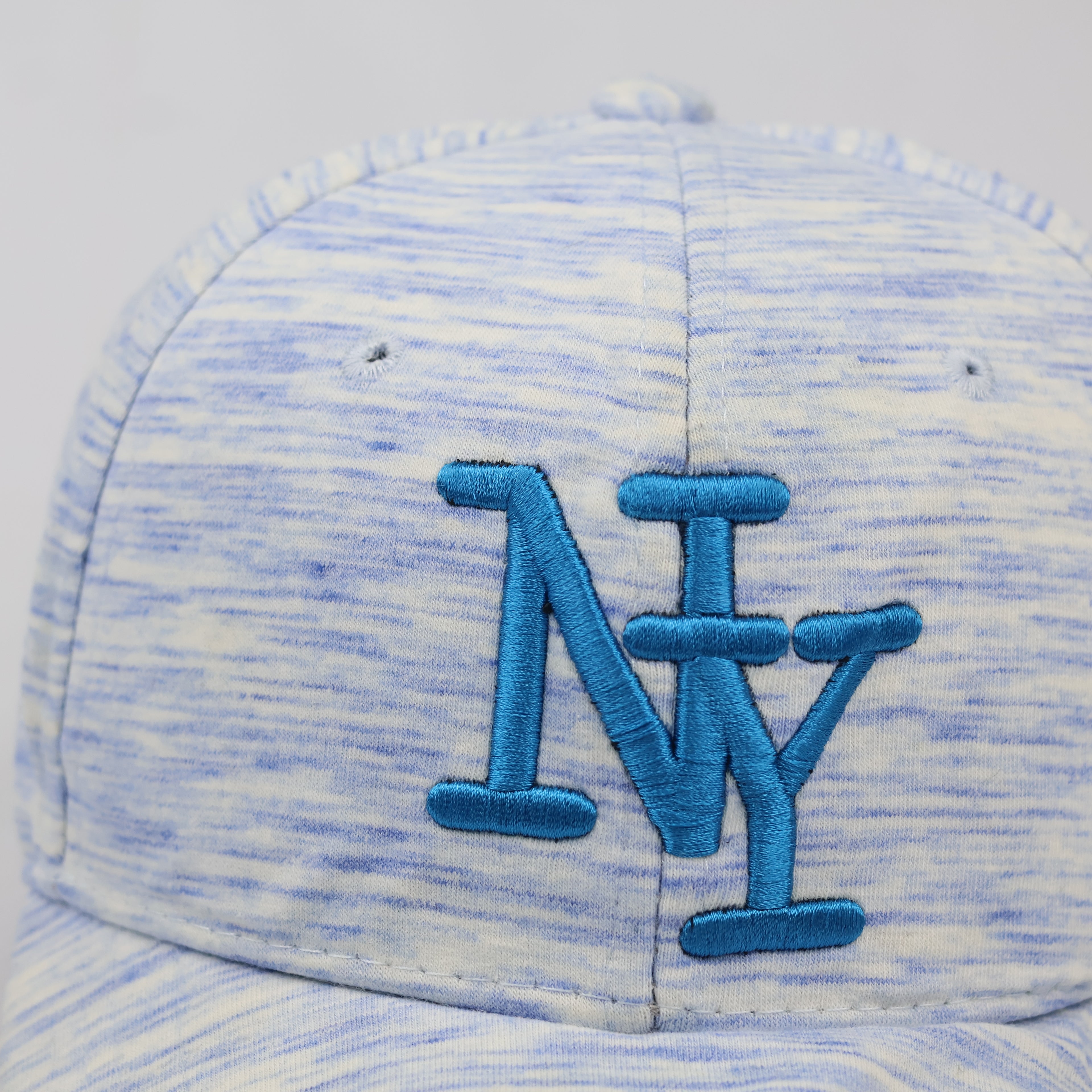 Thrifted NY Embroidered Blue Melange Performance Style Hat