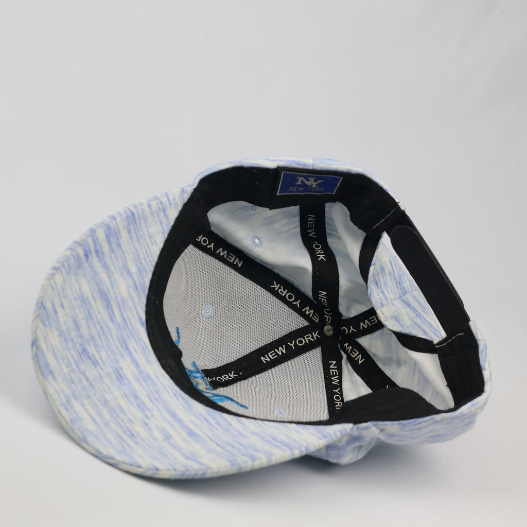 Thrifted NY Embroidered Blue Melange Performance Style Hat