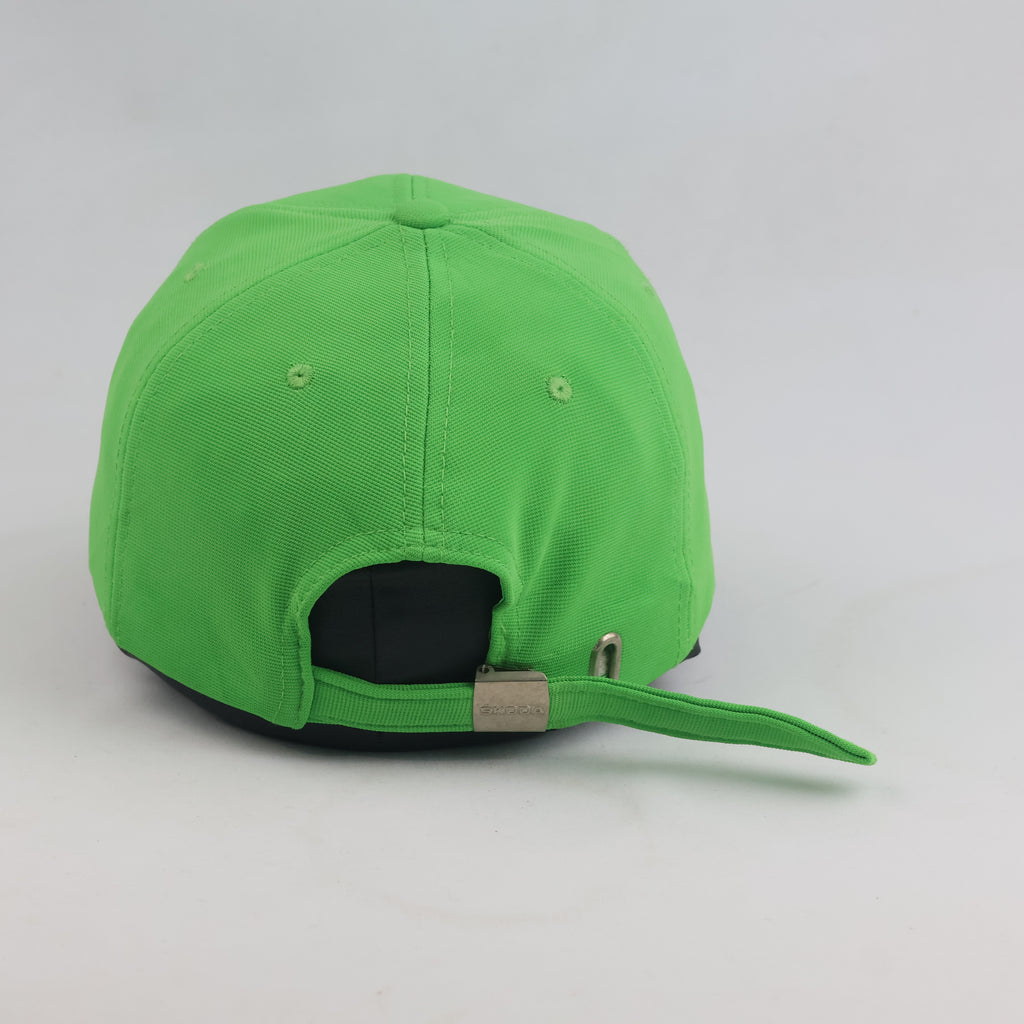 Thrifted Skoda Auto Green Strapback Hat with Reflective Trim (58-60cm) | 10360