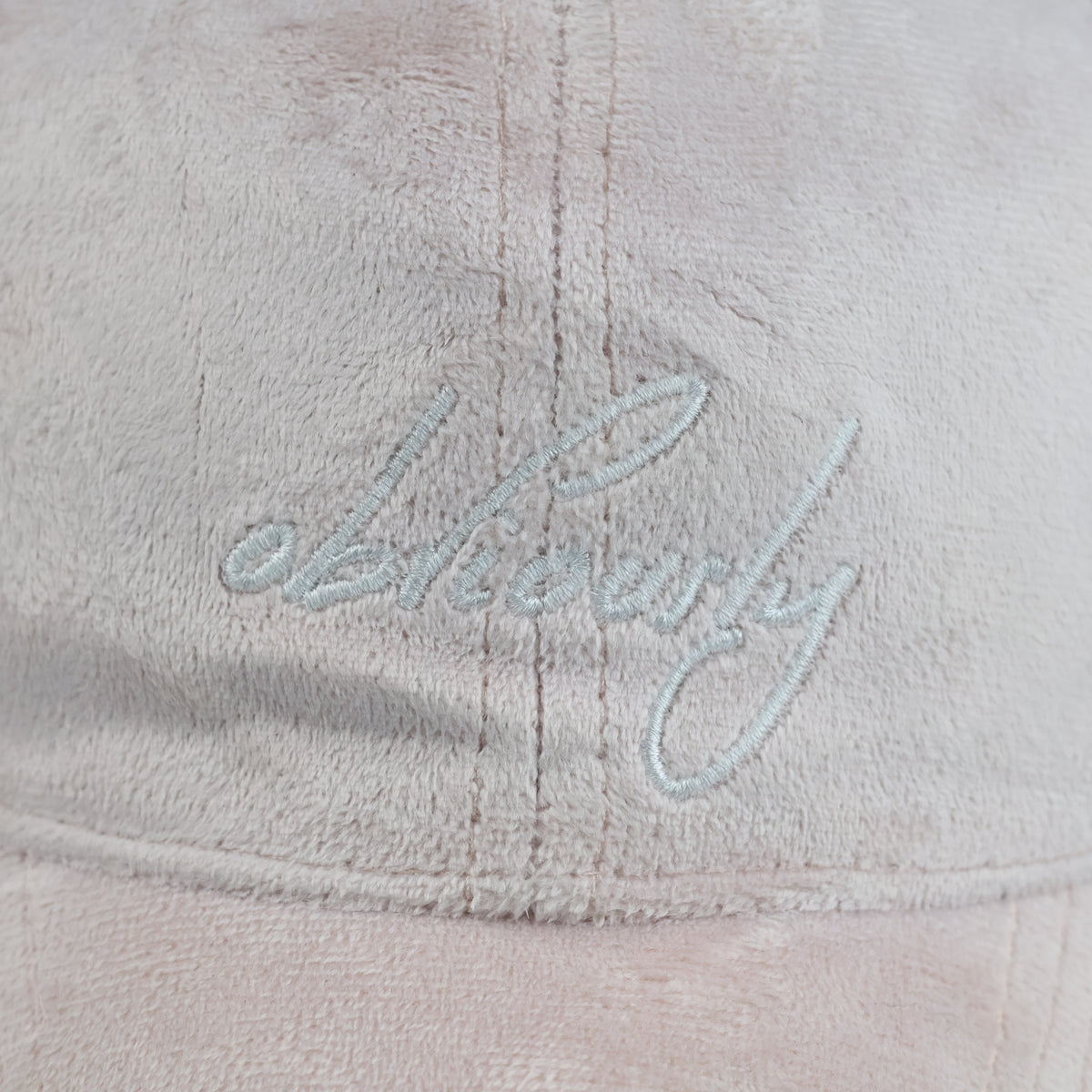 Thrifted Pastel Pink Velvet Feel Strapback Cap (53-54cm) | 10451